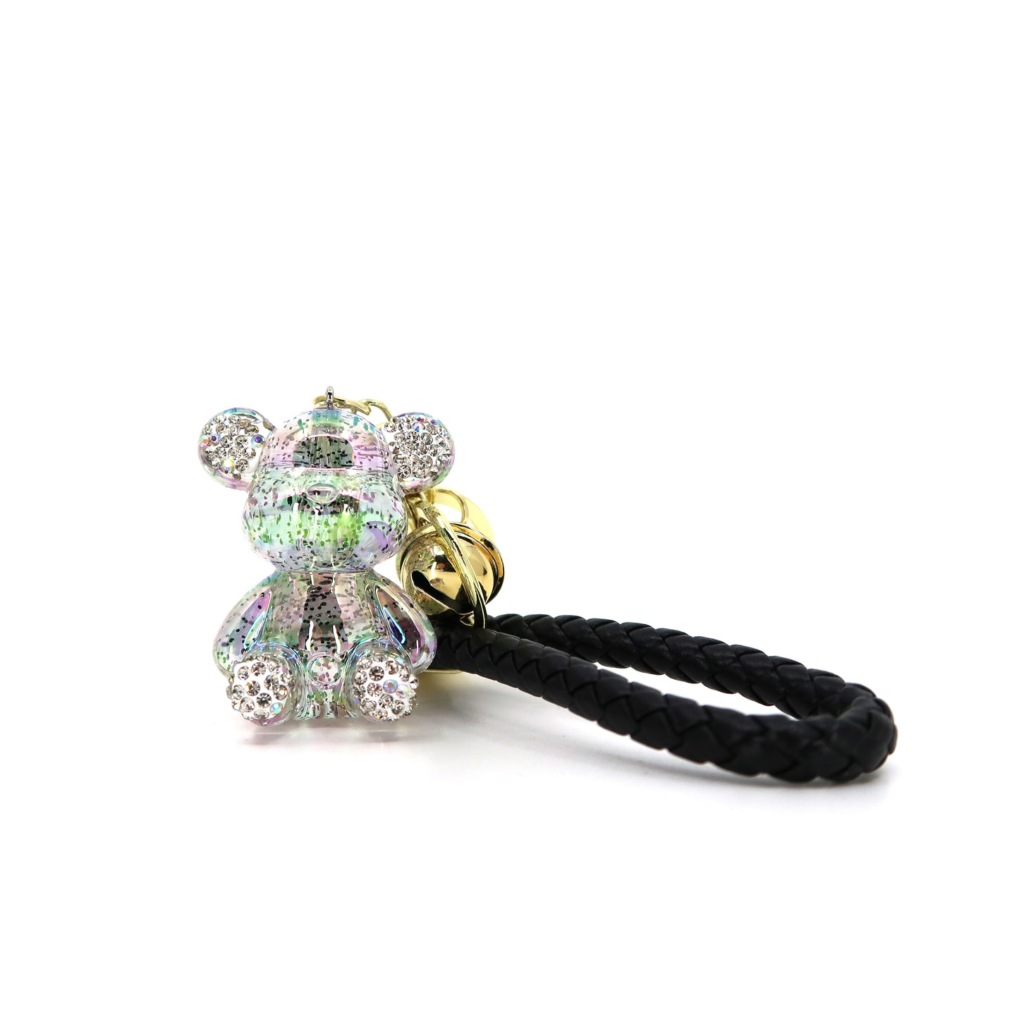 RHINESTONE SPARKLE BEAR STRAP KEY CHAIN KC3209-131 (12PC)