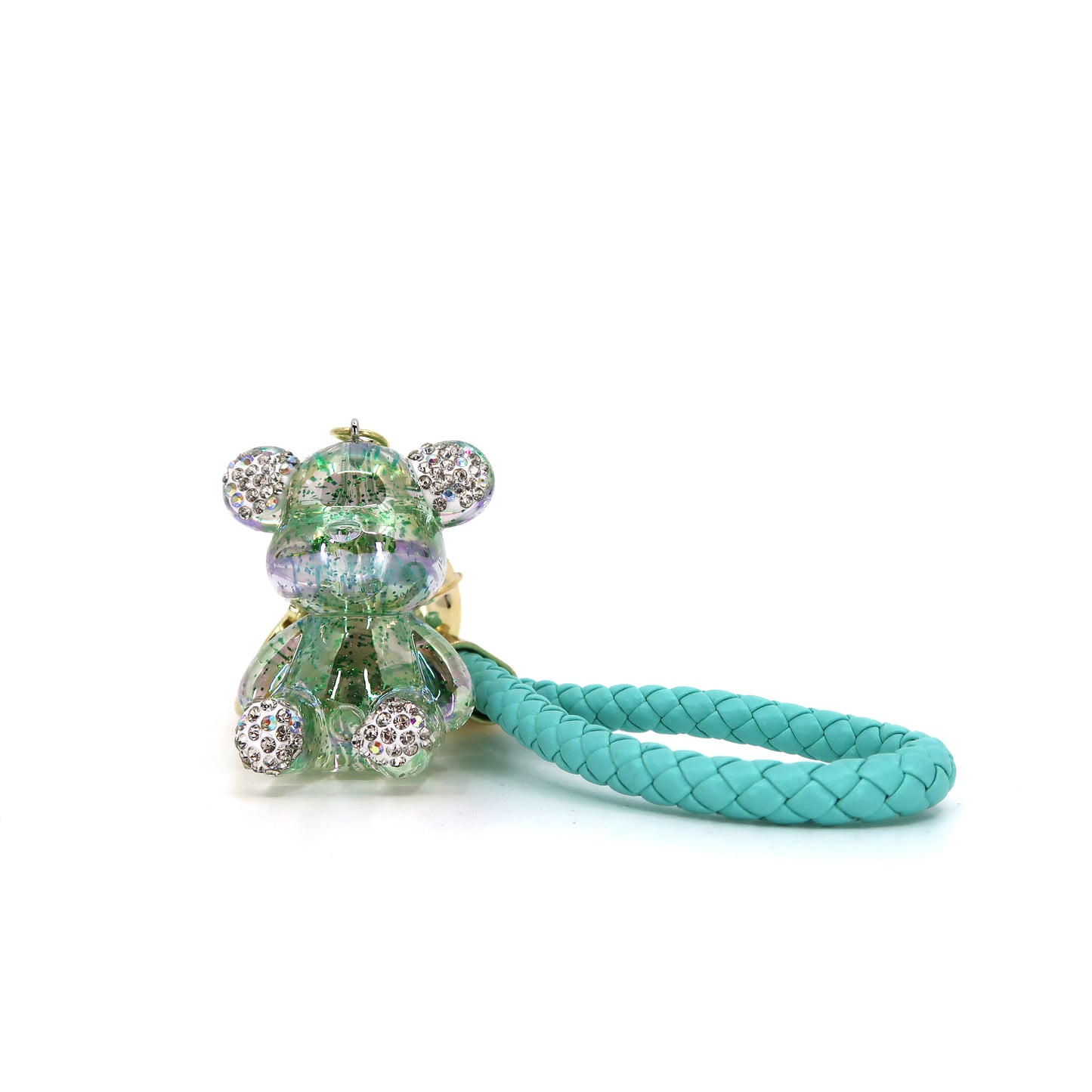 RHINESTONE SPARKLE BEAR STRAP KEY CHAIN KC3209-131 (12PC)