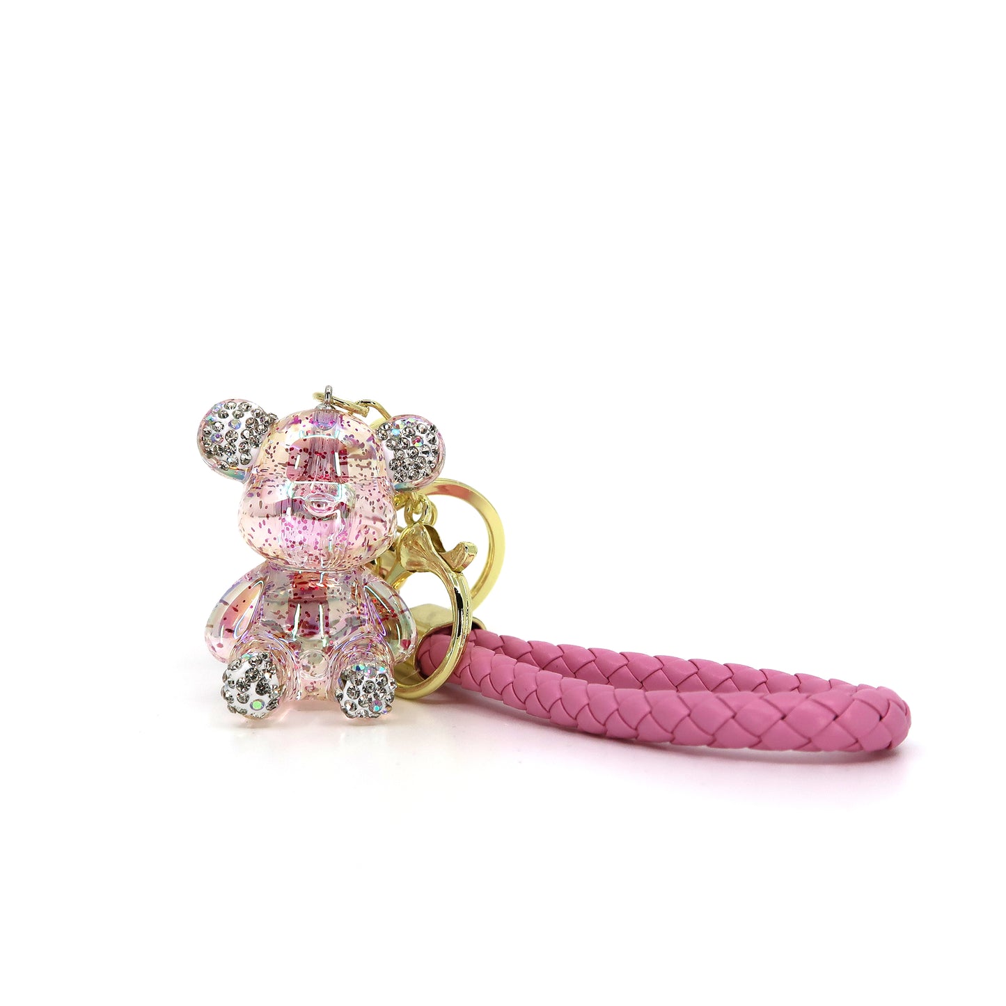 RHINESTONE SPARKLE BEAR STRAP KEY CHAIN KC3209-131 (12PC)