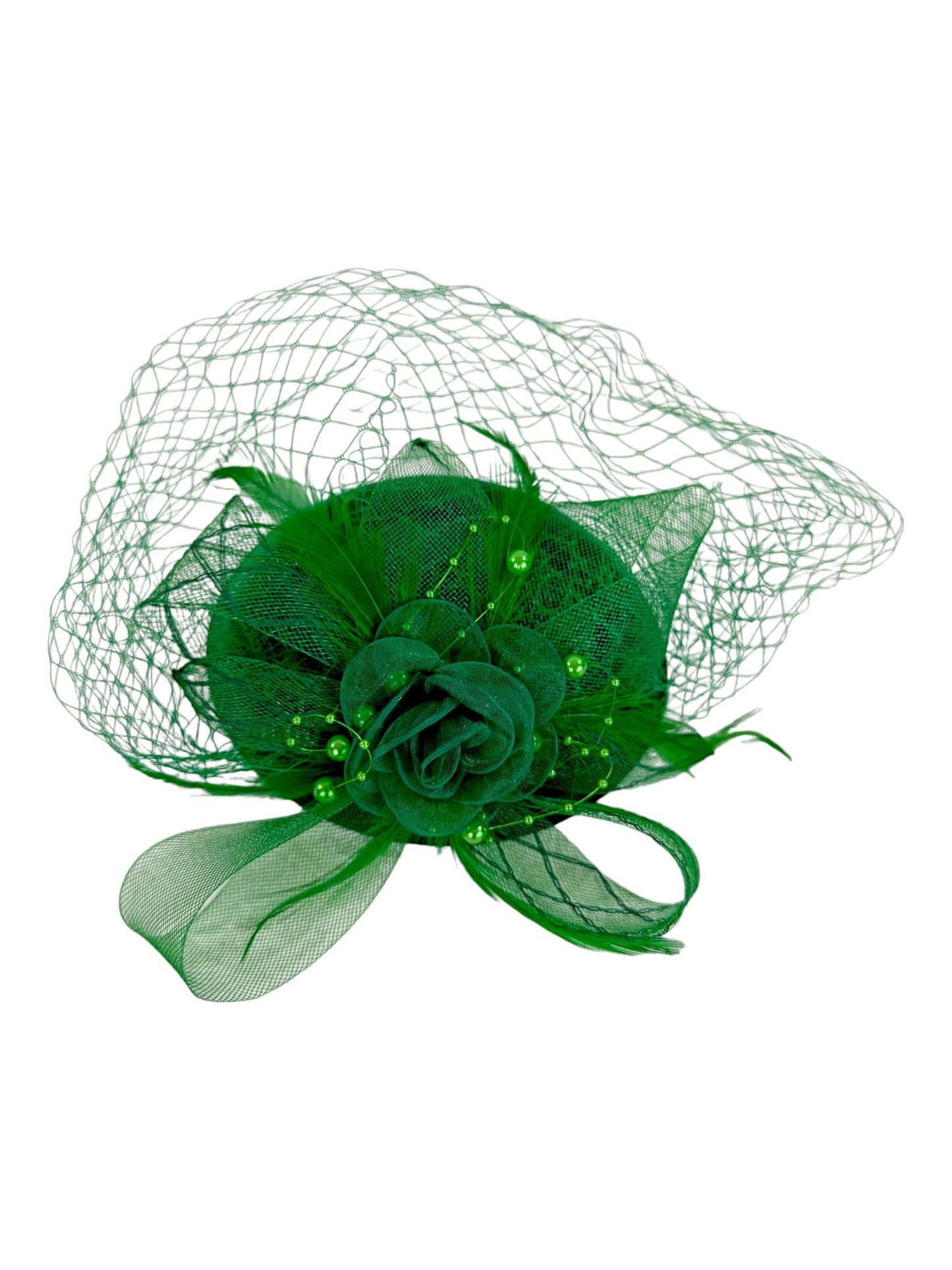 Kentucky Derby & Tea Party Flower Feather Hat FF917 (2PC)