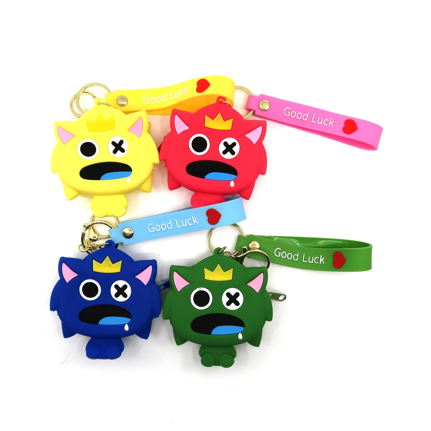 Funny Cat Coin Wallet Key Chain KC1031-13 (12PC)