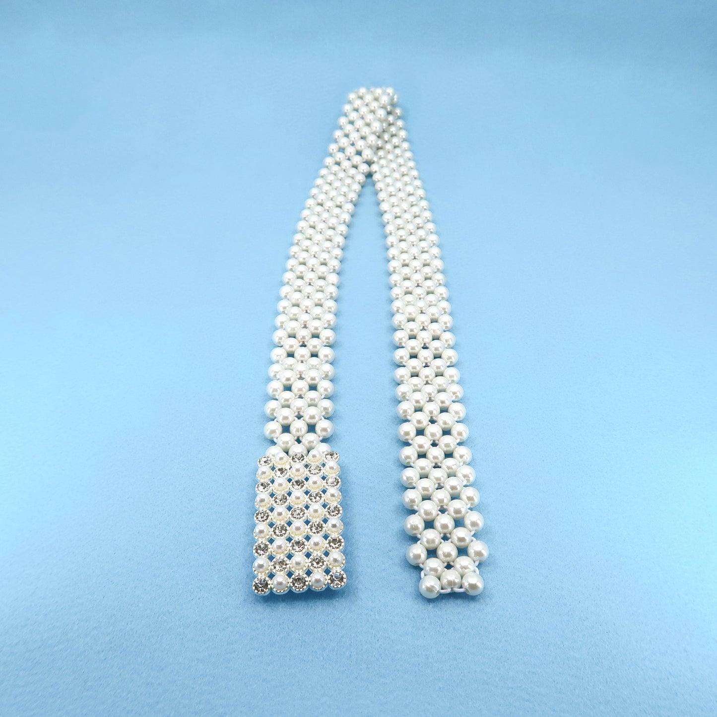 Pearl N Rhinestone Rectangle Buckle Belt BT0506-9 (3PC)