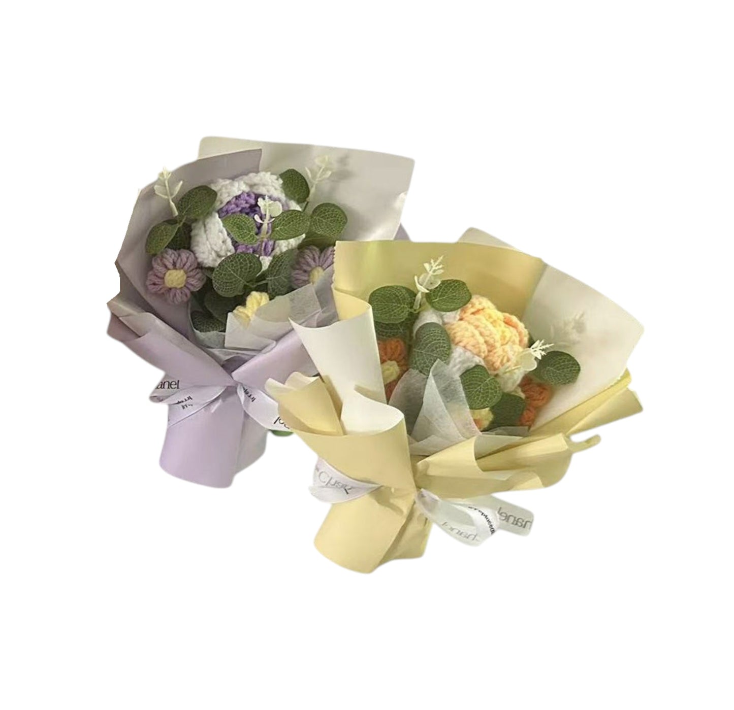 MIX FLOWER CROCHET SHORT STEM BOUQUET JF41115-2 (12PC)