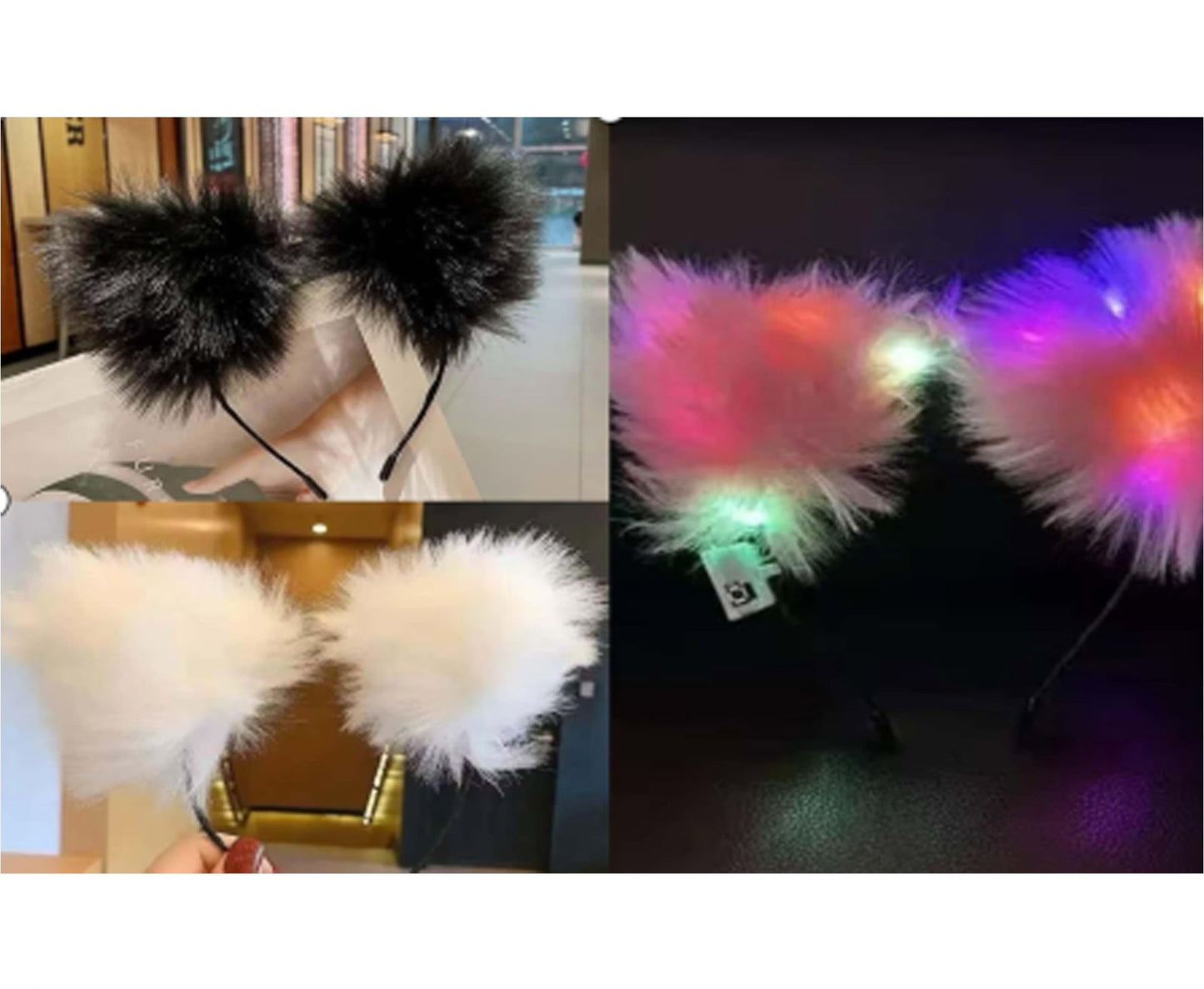 Led Cat Ear Fluffy Headband JH5828-1 (12PC)