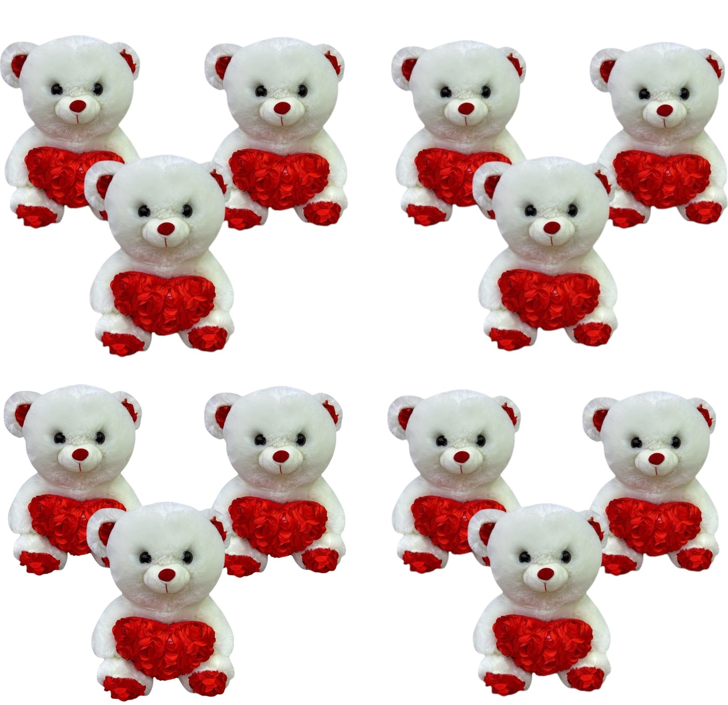 Rose Heart Bear Plush JT41115-20 (12PC)