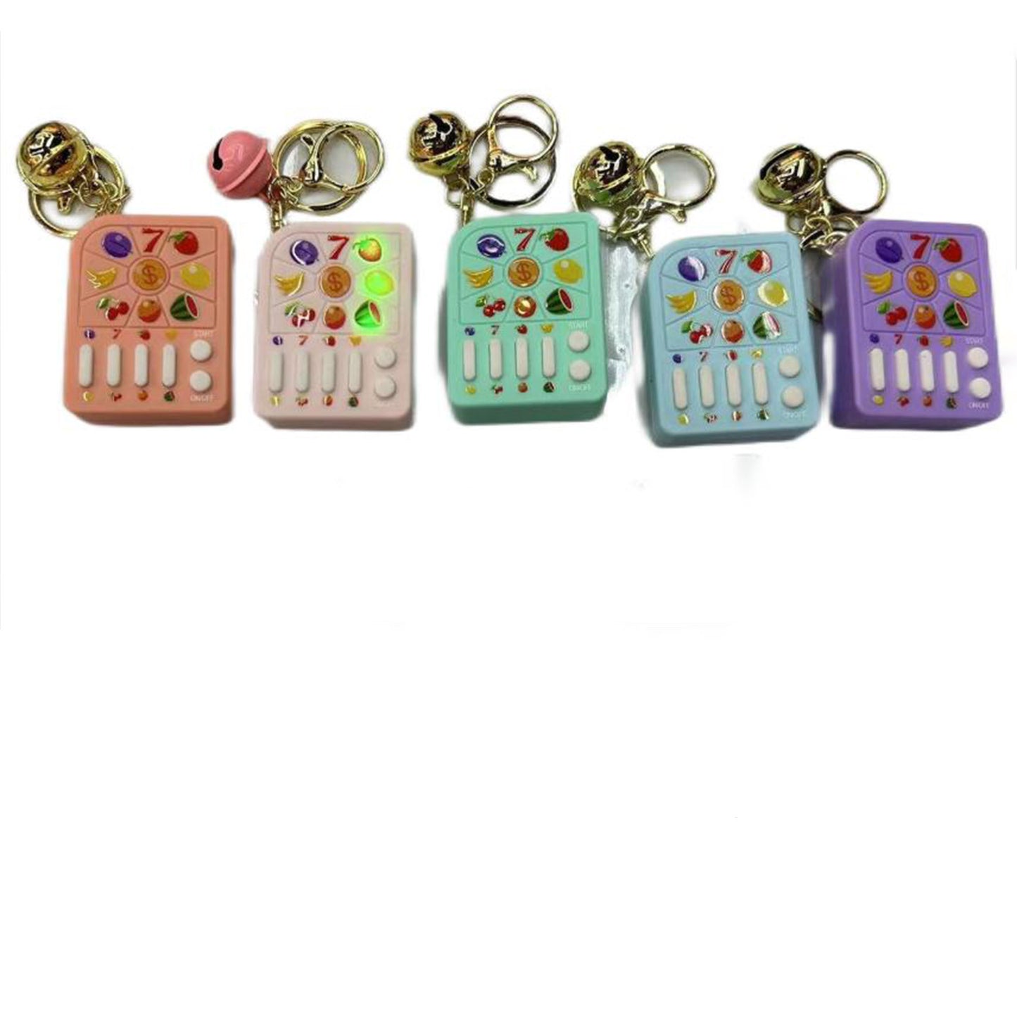 Fruit Lottery Machine Game Toy Key Chain KC0630-13 (12PC)