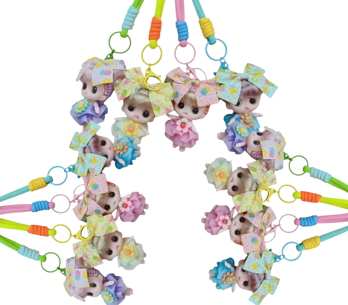 FLOWER FAIRY RIBBON KEYCHAIN KC1205-46 (12PC)