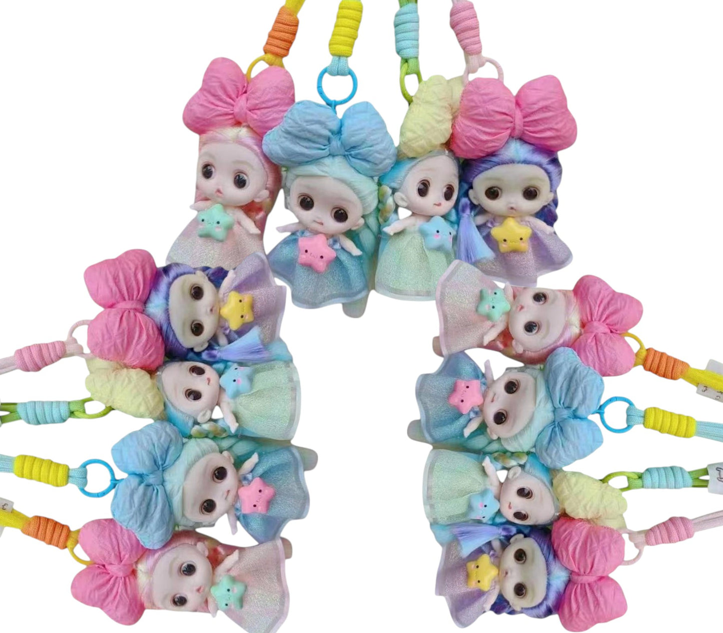 Star Fairy Ribbon Keychain KC1205-47-C (12PC)