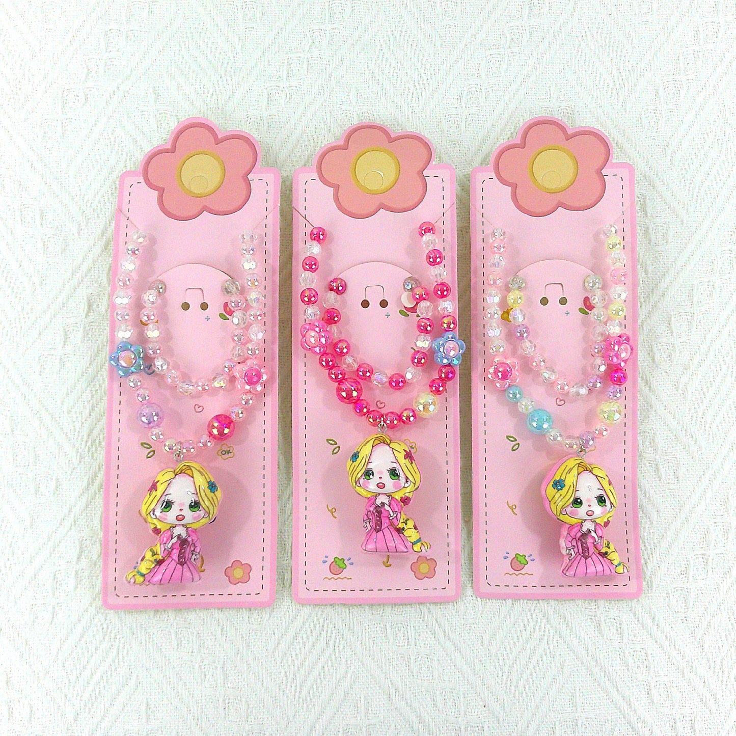 Kids Beads Charm Light Up Jewelry 2 Set KNC4315-10 (12PC)