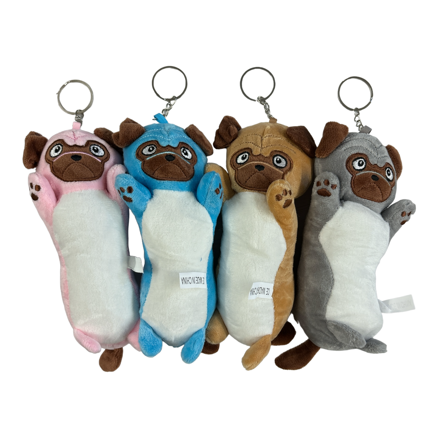 English Buldog Plush With Keychain KC0307-12 (12PC)