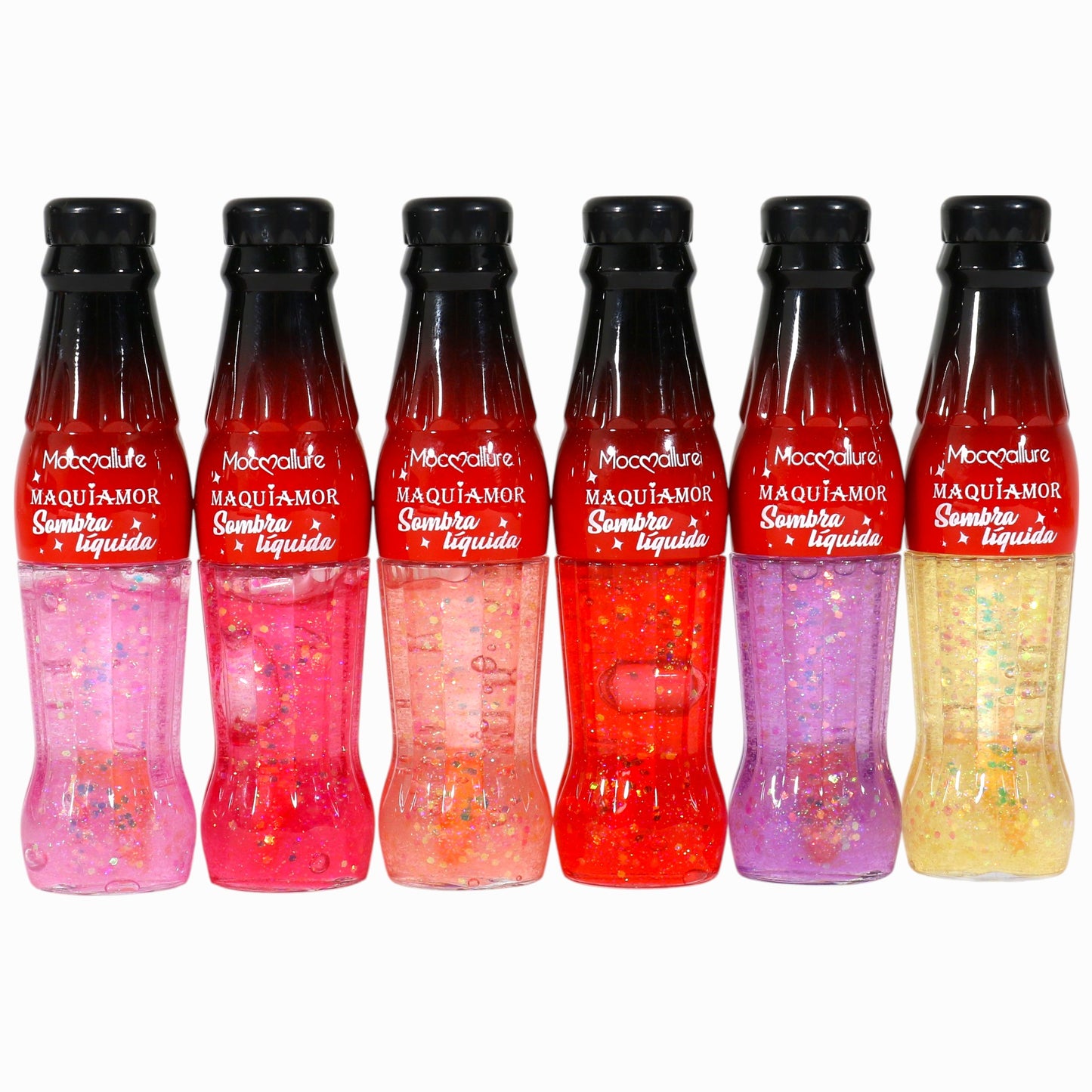 Moc Allure Maquiamor Lip Gloss Glitter Soda Bottle LC1127-C (24PC)