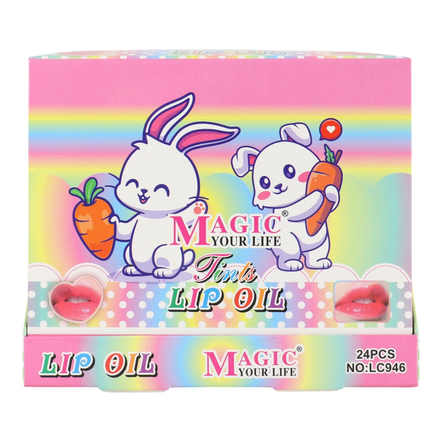 Ribbon Rabbit Lip Oil LC946. (24PC)