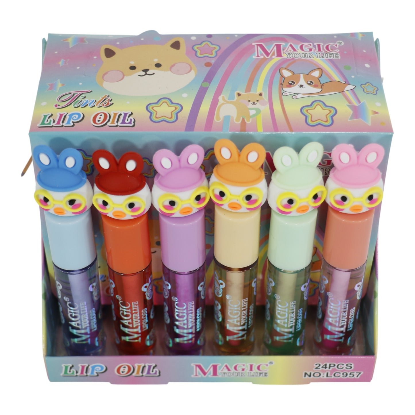 Magic Your Life Rabbit Duck Cartoon Lip OIL LC957. (24PC)