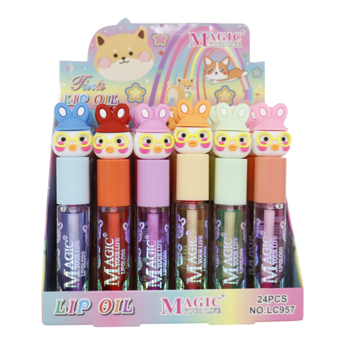 Magic Your Life Rabbit Duck Cartoon Lip OIL LC957. (24PC)