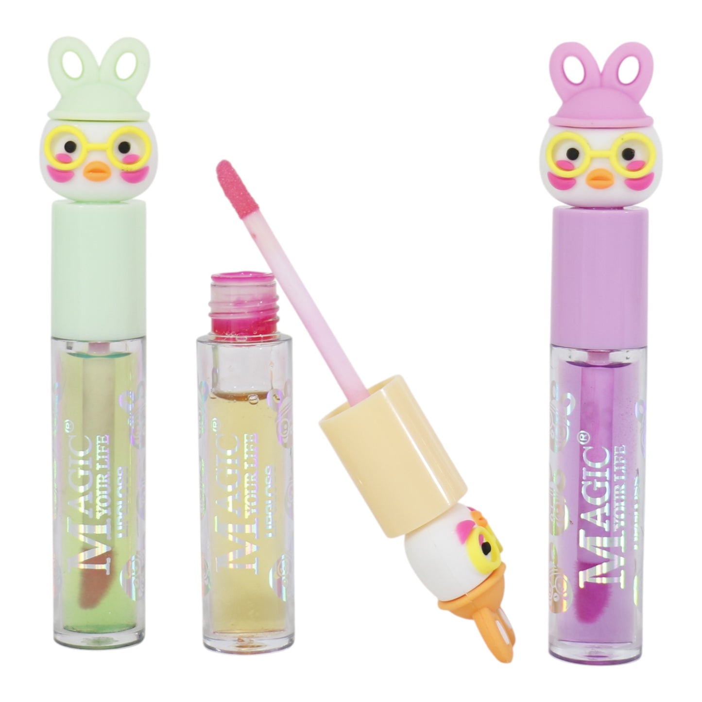 Magic Your Life Rabbit Duck Cartoon Lip OIL LC957. (24PC)