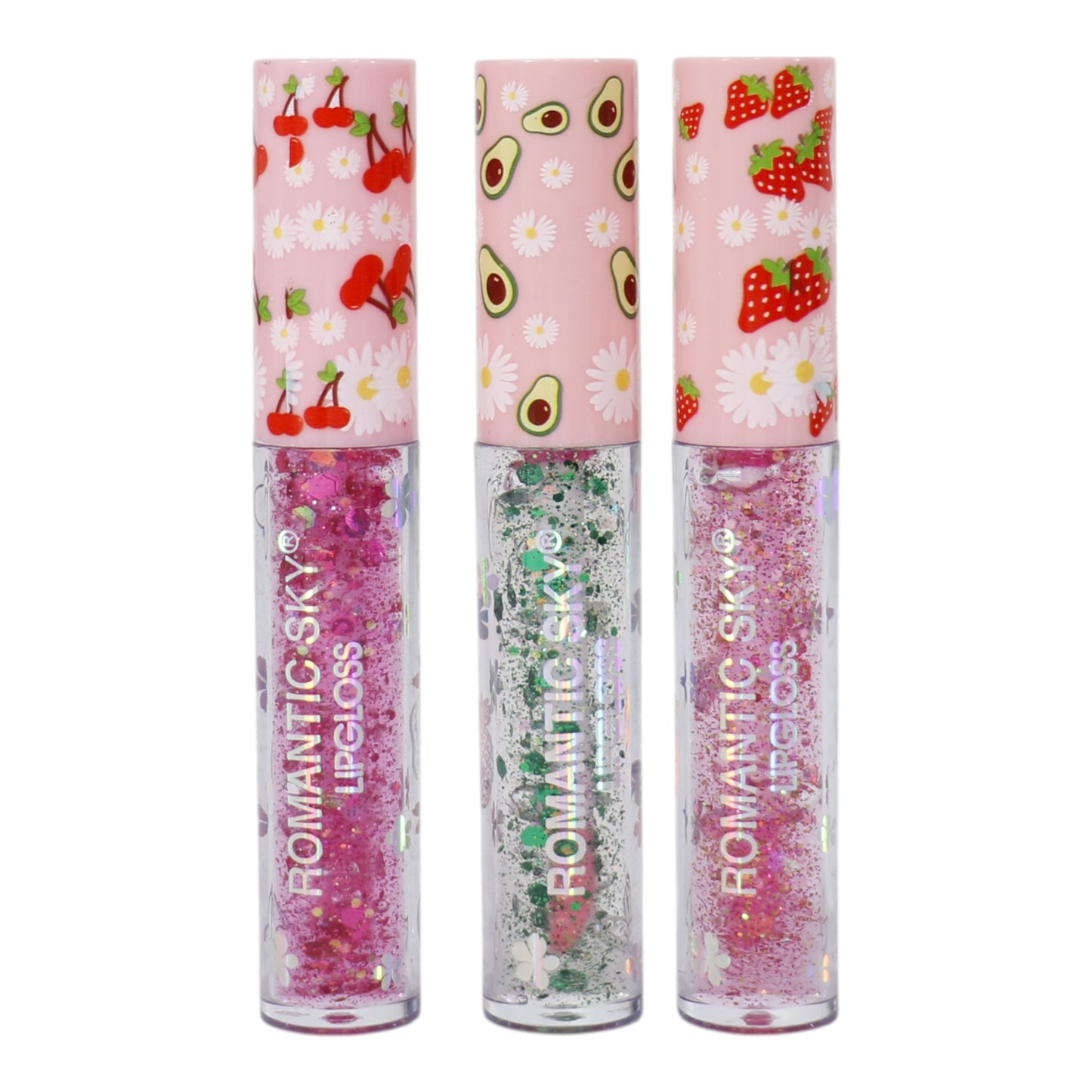 Romantic Sky Glitter Lip Gloss RS022. (24PC)