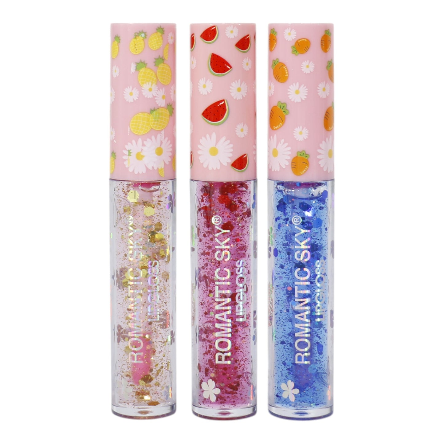 Romantic Sky Glitter Lip Gloss RS022. (24PC)