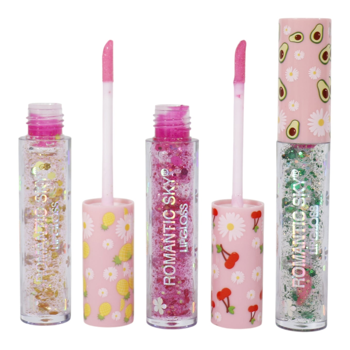 Romantic Sky Glitter Lip Gloss RS022. (24PC)