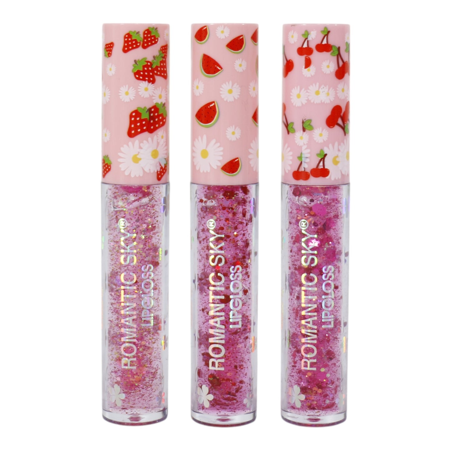 Romantic Sky Glitter Lip Gloss RS022. (24PC)