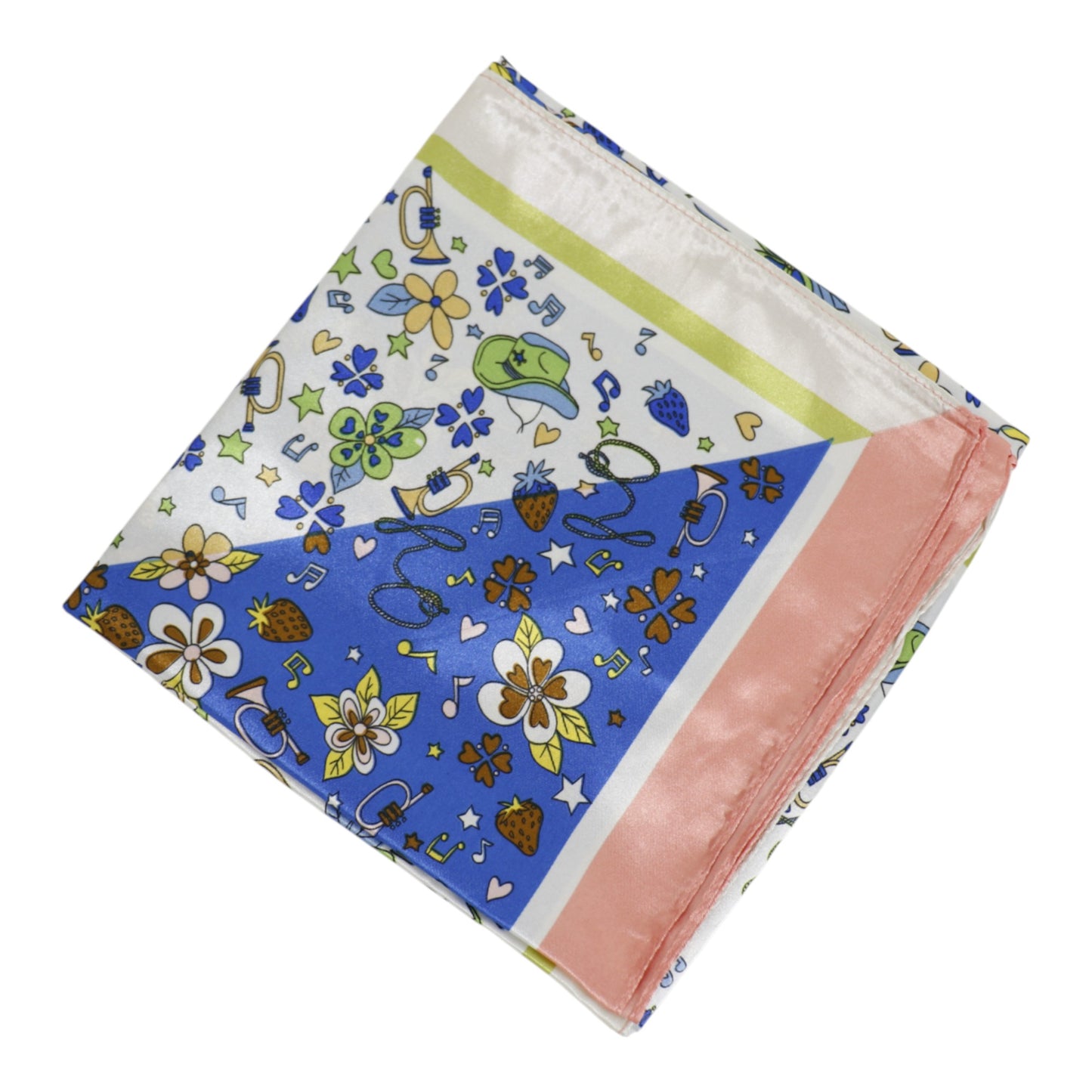 Satin Scarf 2 Tone Floral Pattern ST5307-13. (12PC)