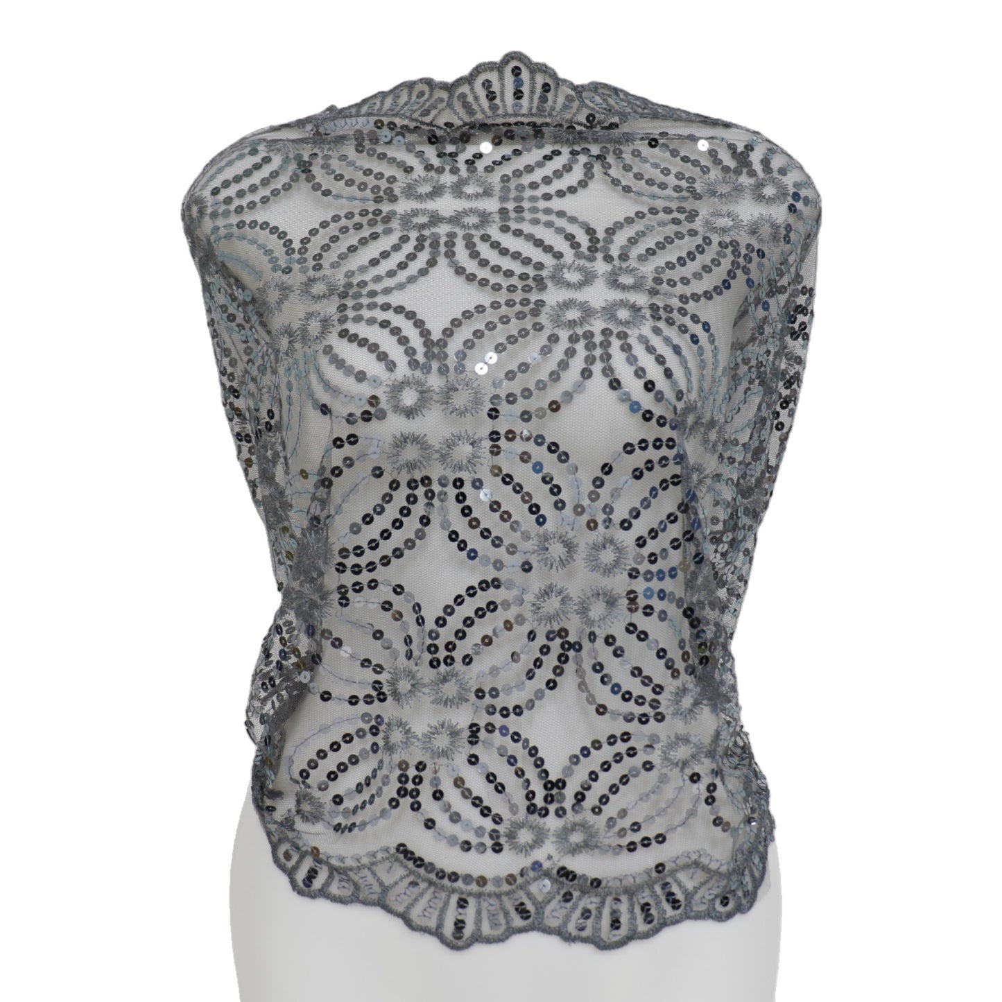 Sequin Chiffon Embellished Fringe Sheer Shawl Wrap Scarf SQ1013-3 (12pc)