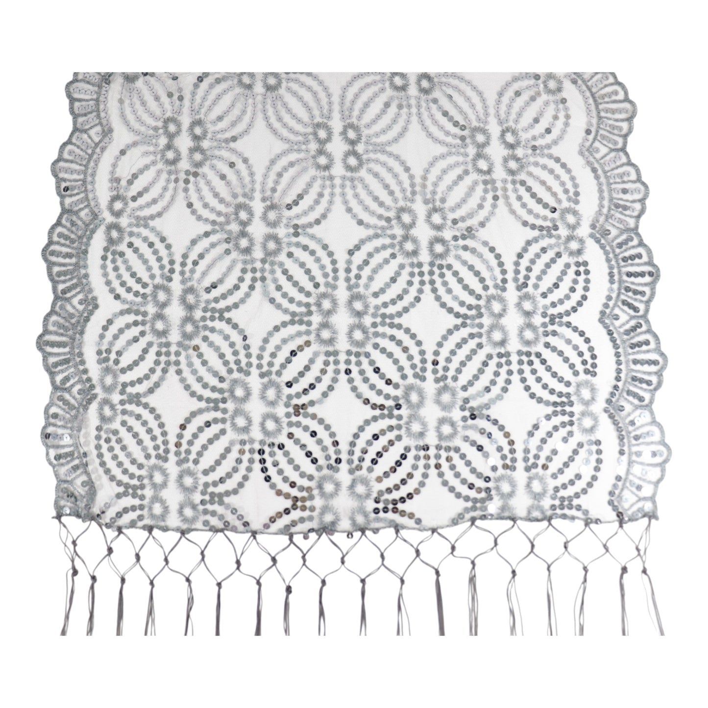 Sequin Chiffon Embellished Fringe Sheer Shawl Wrap Scarf SQ1013-3 (12pc)