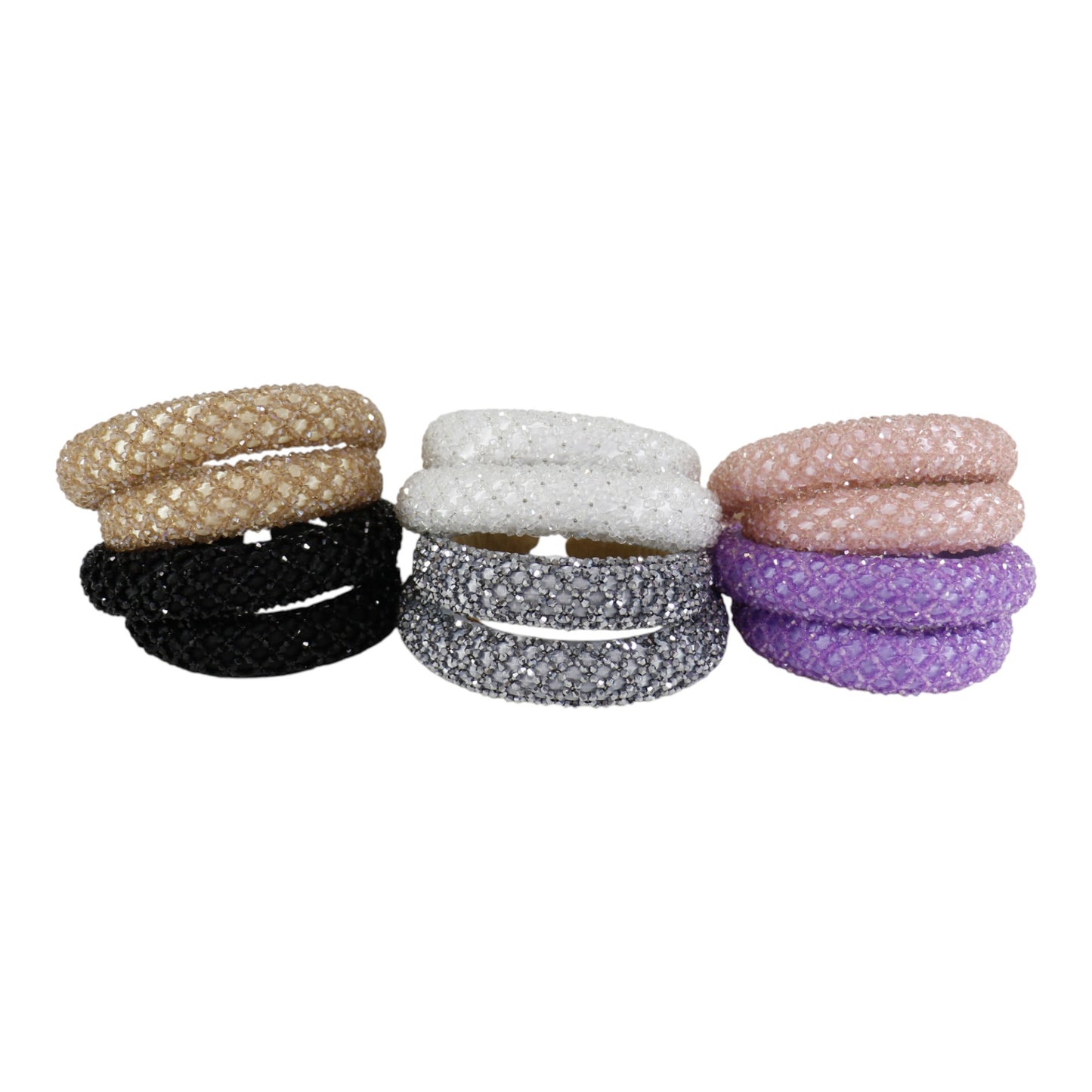 Multi Crystal Decor Headband HB1204-1. (12PC)