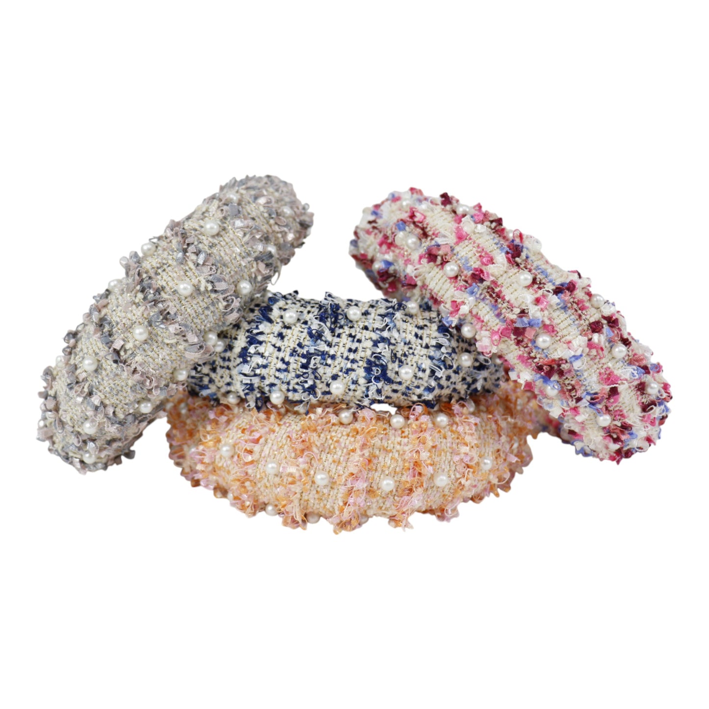 Pearl Decor Gold Thread Tweed Headband HB1012-33. (12PC)