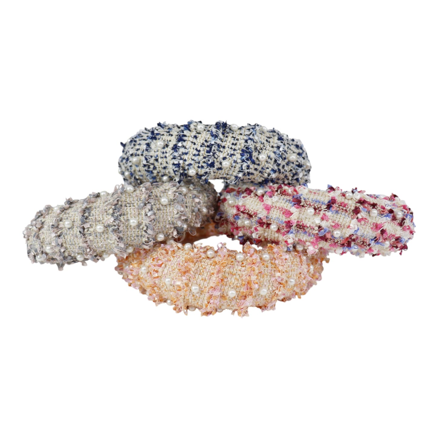 Pearl Decor Gold Thread Tweed Headband HB1012-33. (12PC)