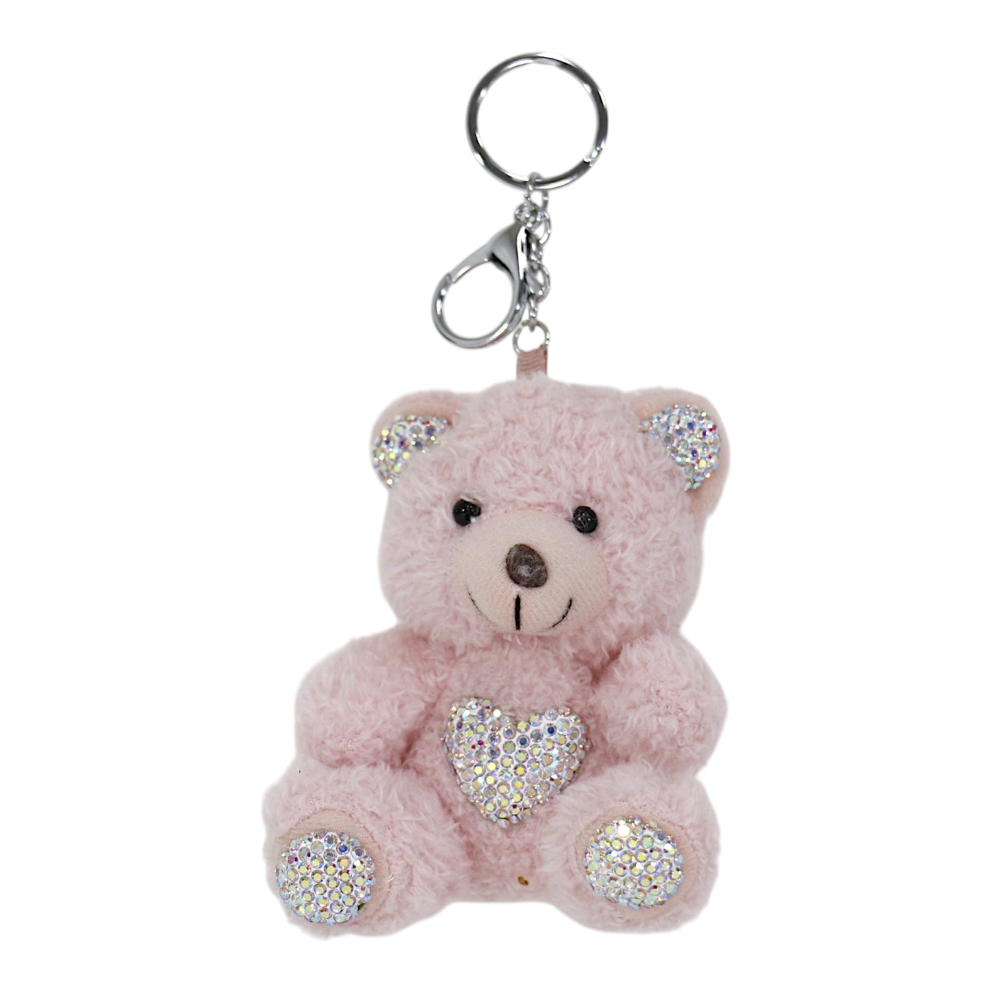 Rhinestone Bear Plush Key Chain KC1026-8. (12PC)
