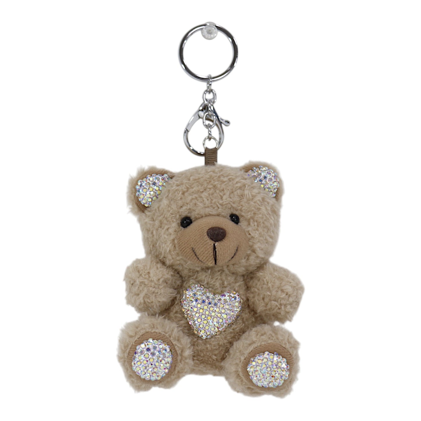 Rhinestone Bear Plush Key Chain KC1026-8. (12PC)