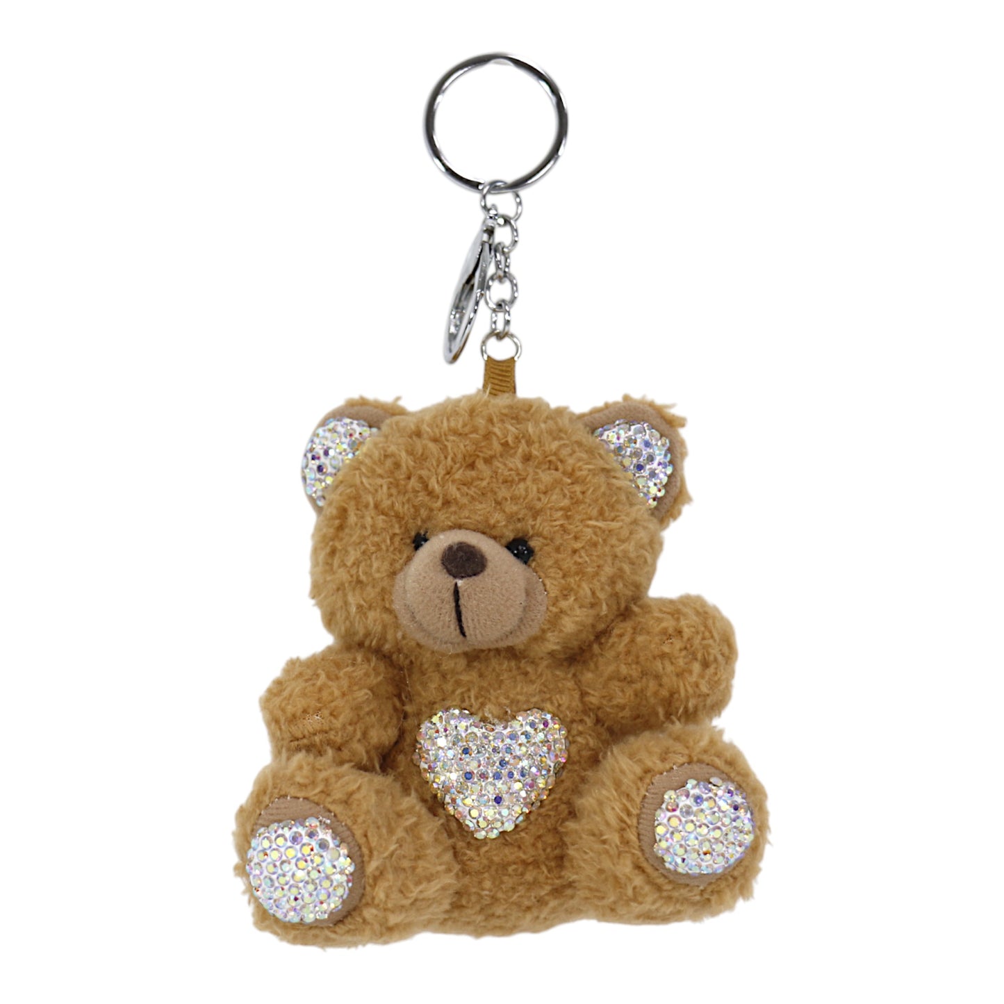 Rhinestone Bear Plush Key Chain KC1026-8. (12PC)