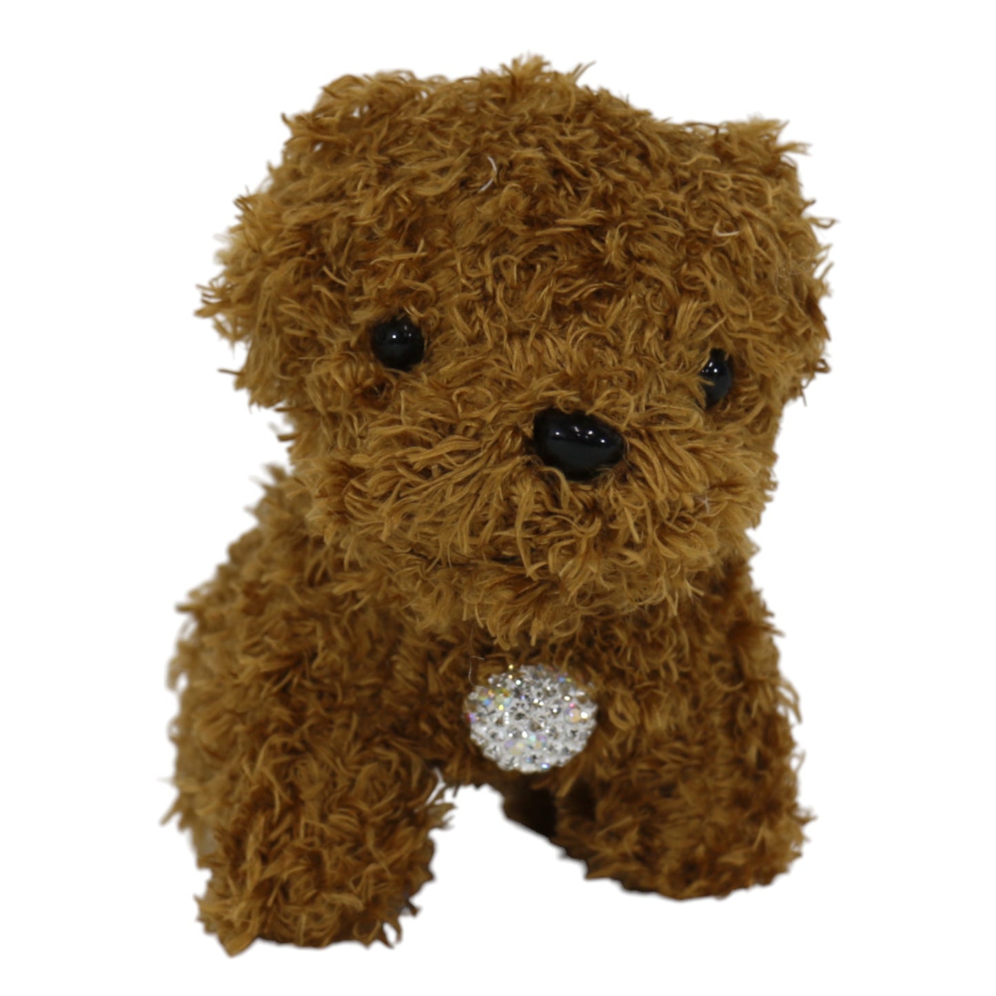 Rhinestone Curly Hair Dog Plush Key Chain KC0425-3. (12PC)
