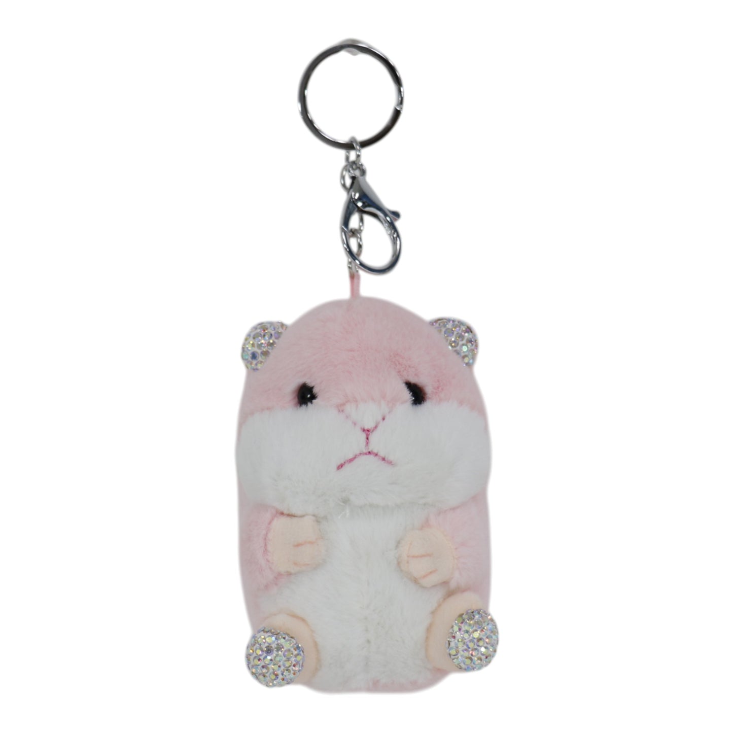 Rhinestone Hamster Plush Key Chain KC31219-31. (12PC)