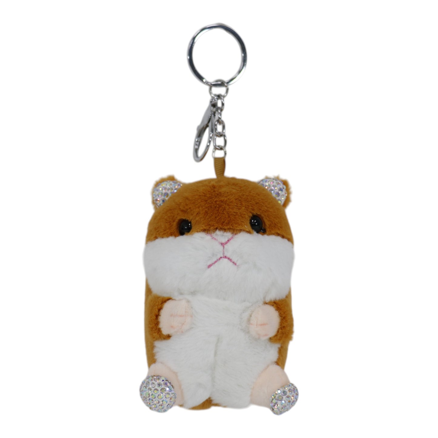 Rhinestone Hamster Plush Key Chain KC31219-31. (12PC)