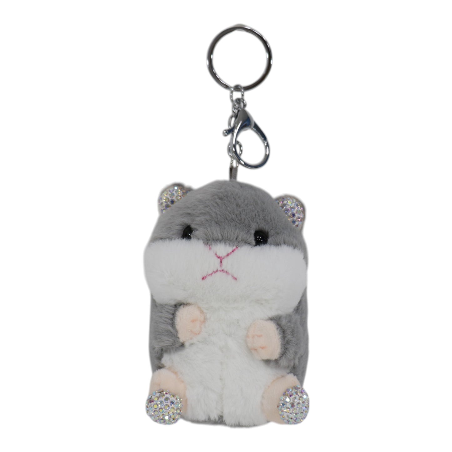 Rhinestone Hamster Plush Key Chain KC31219-31. (12PC)