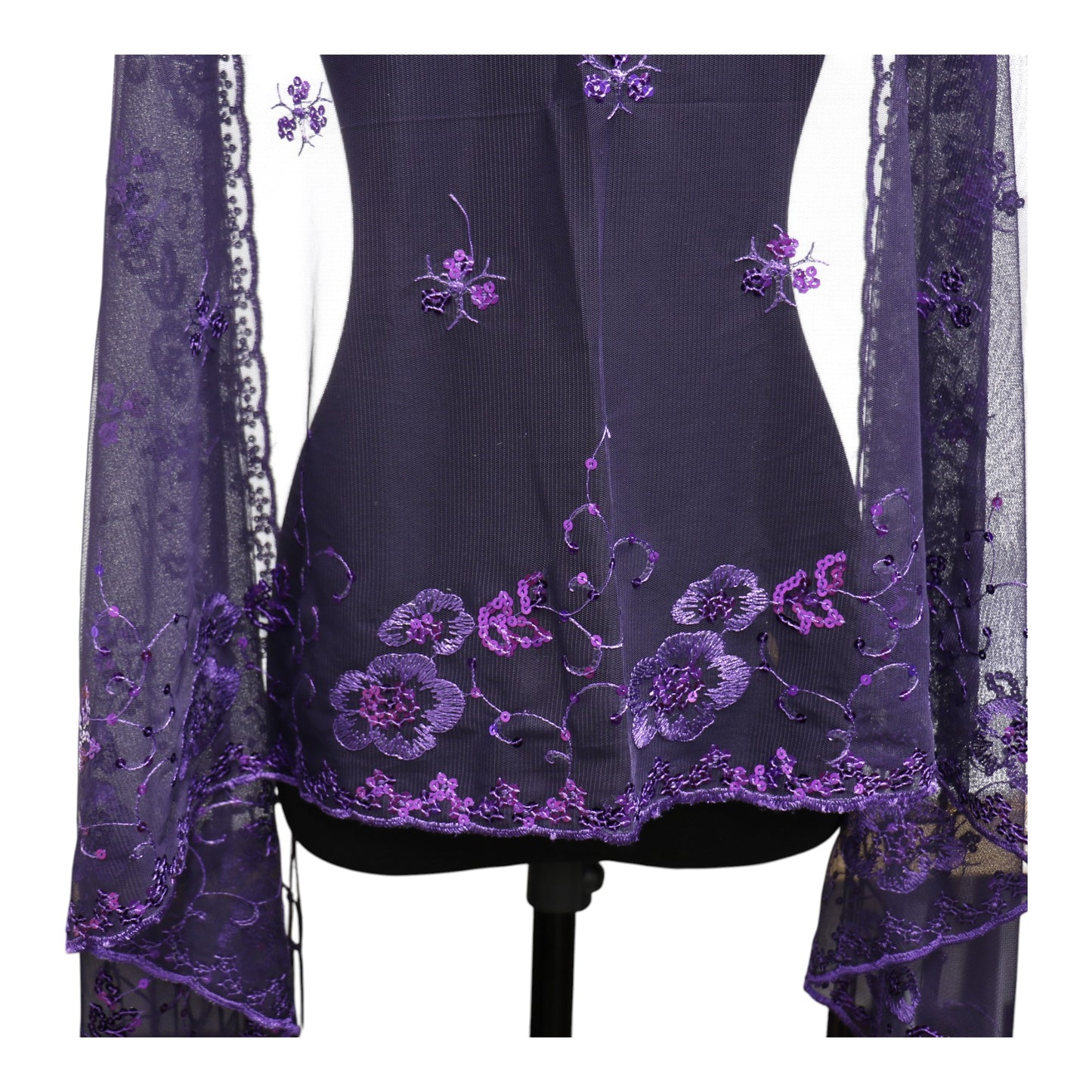 Sequin Chiffon Embellished Fringe Sheer Shawl Wrap Scarf SC309B. (12pc)