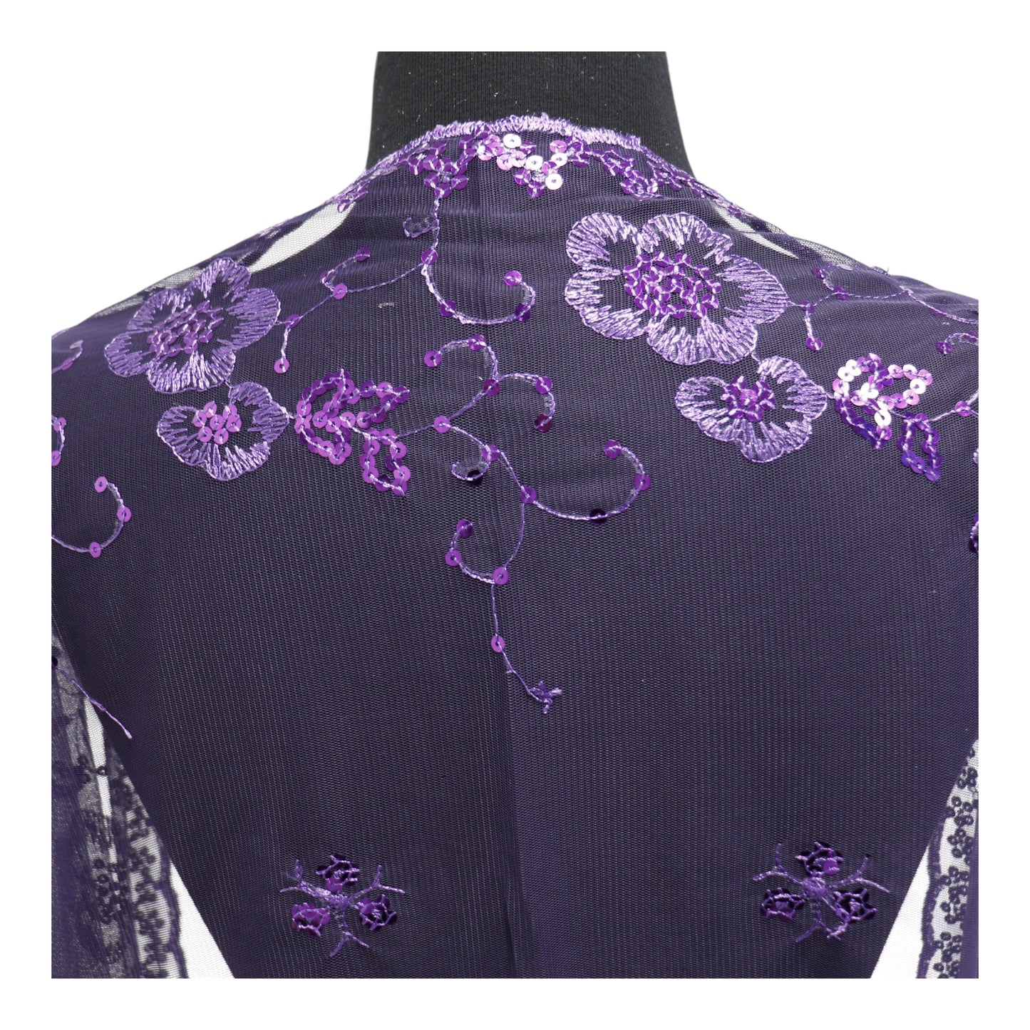 Sequin Chiffon Embellished Fringe Sheer Shawl Wrap Scarf SC309B. (12pc)