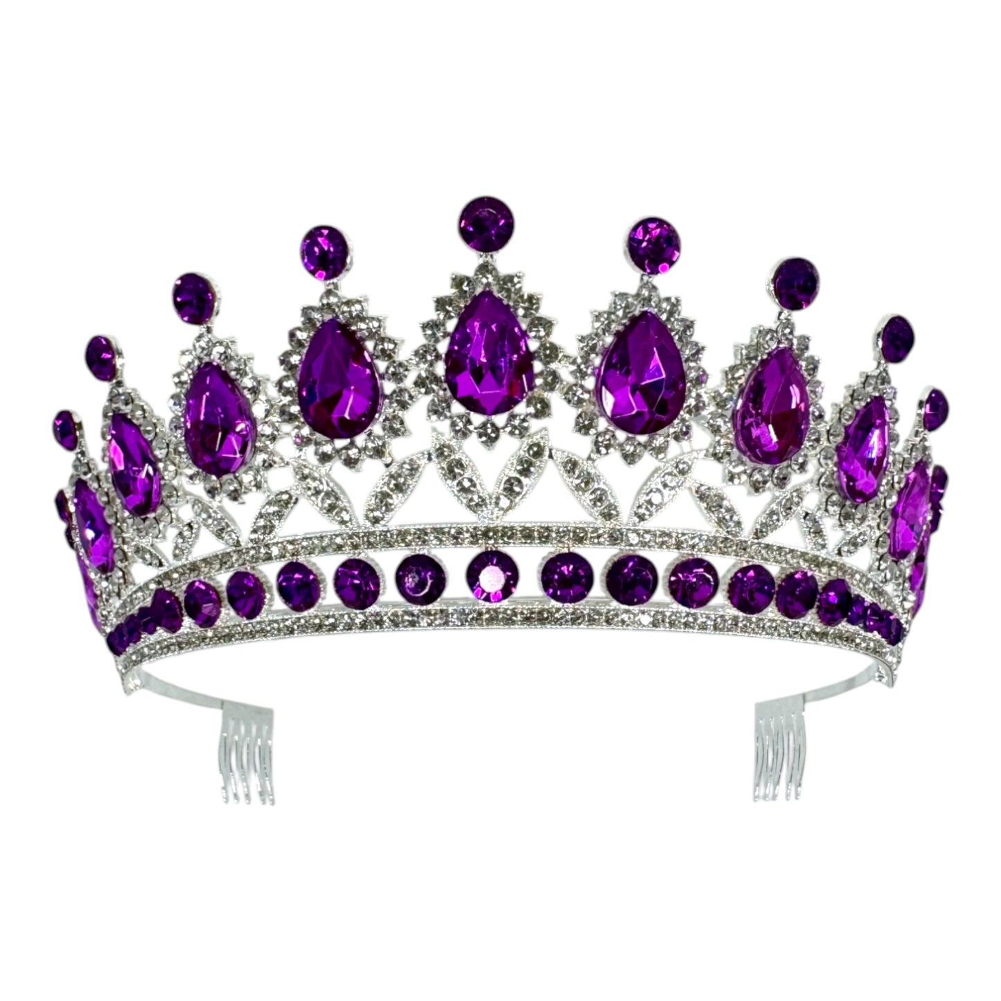 Crystal Tiara Crown HT879 (2PC)