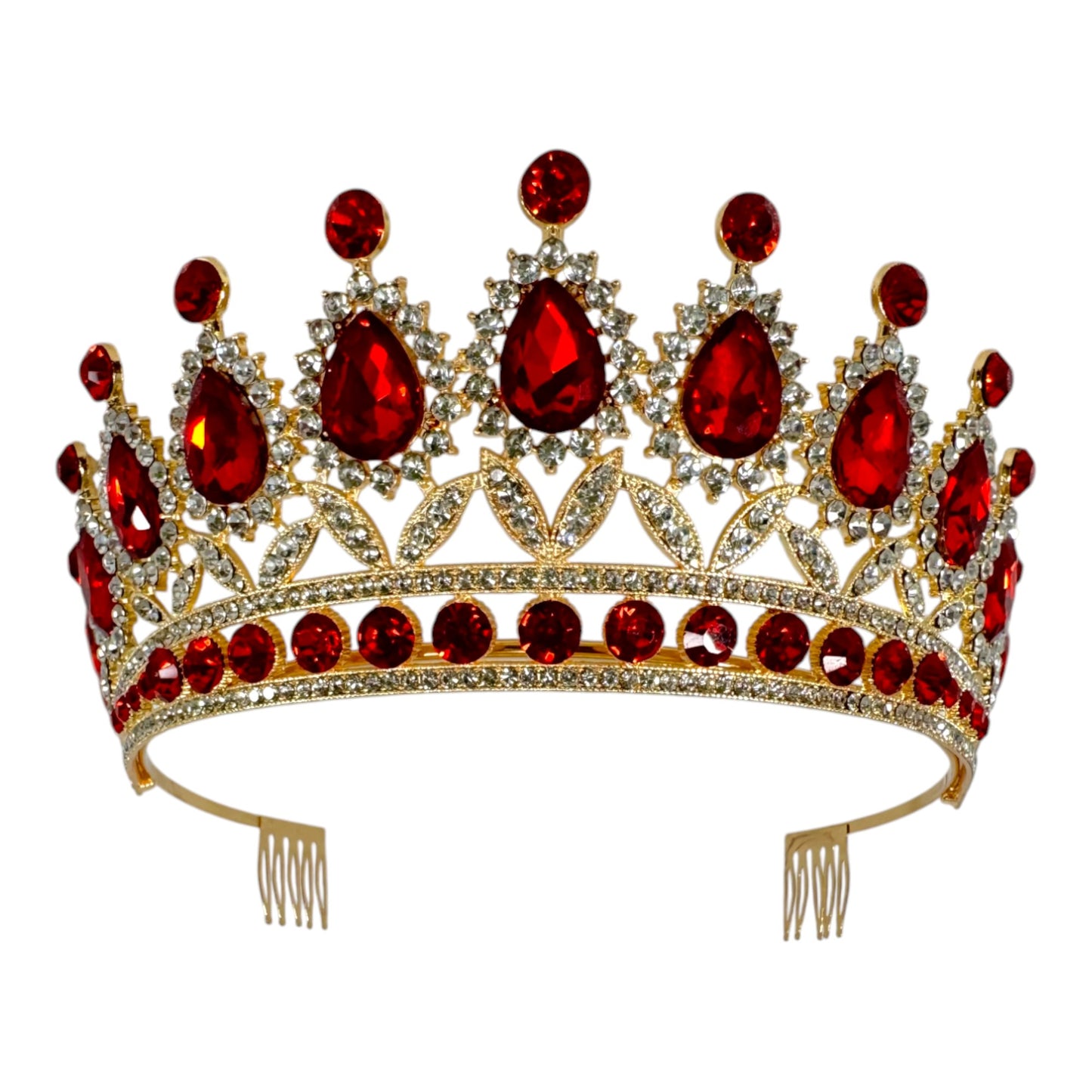 Crystal Tiara Crown HT879 (2PC)