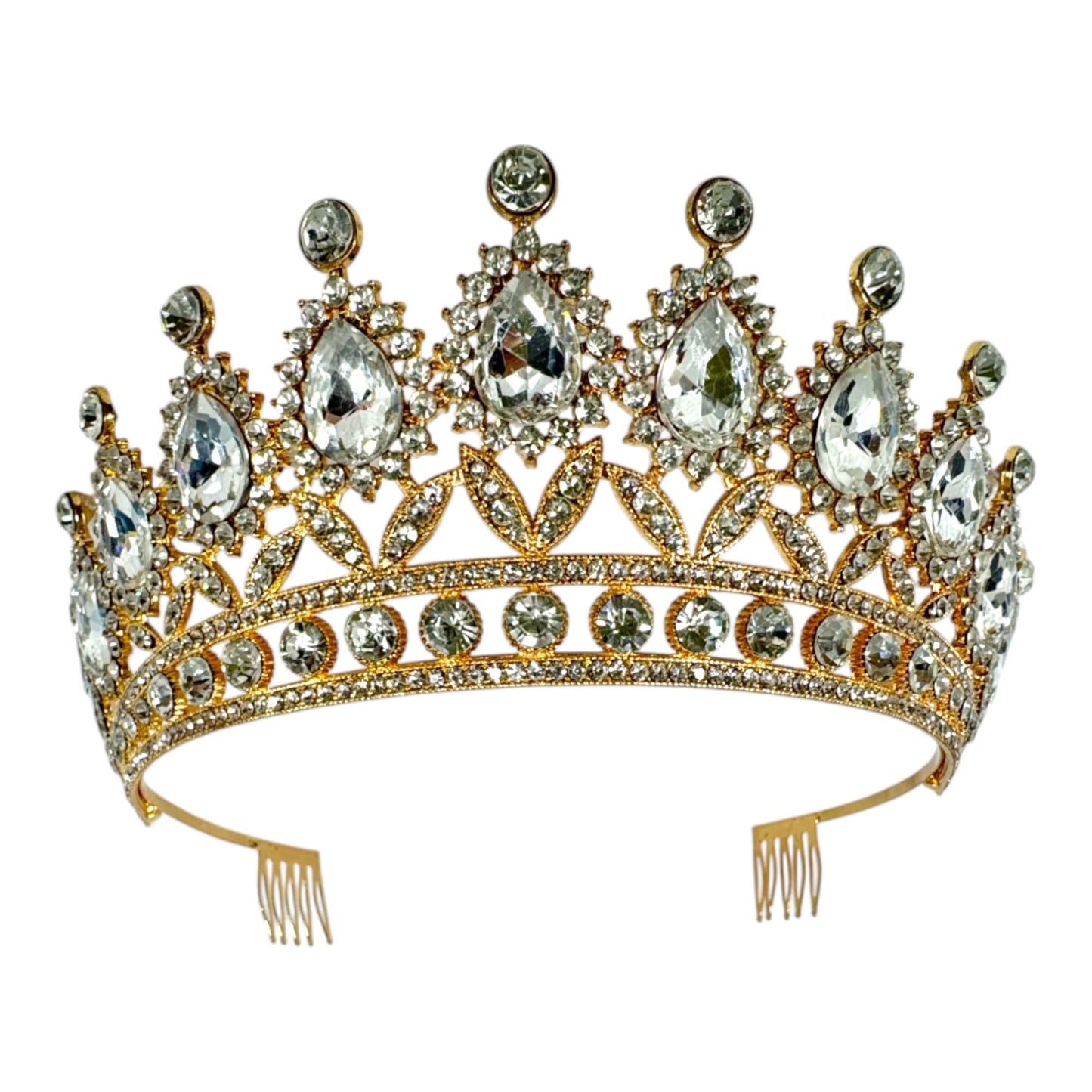 Crystal Tiara Crown HT879 (2PC)