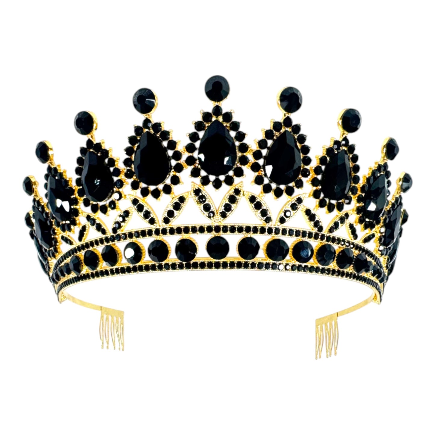 Crystal Tiara Crown HT879 (2PC)