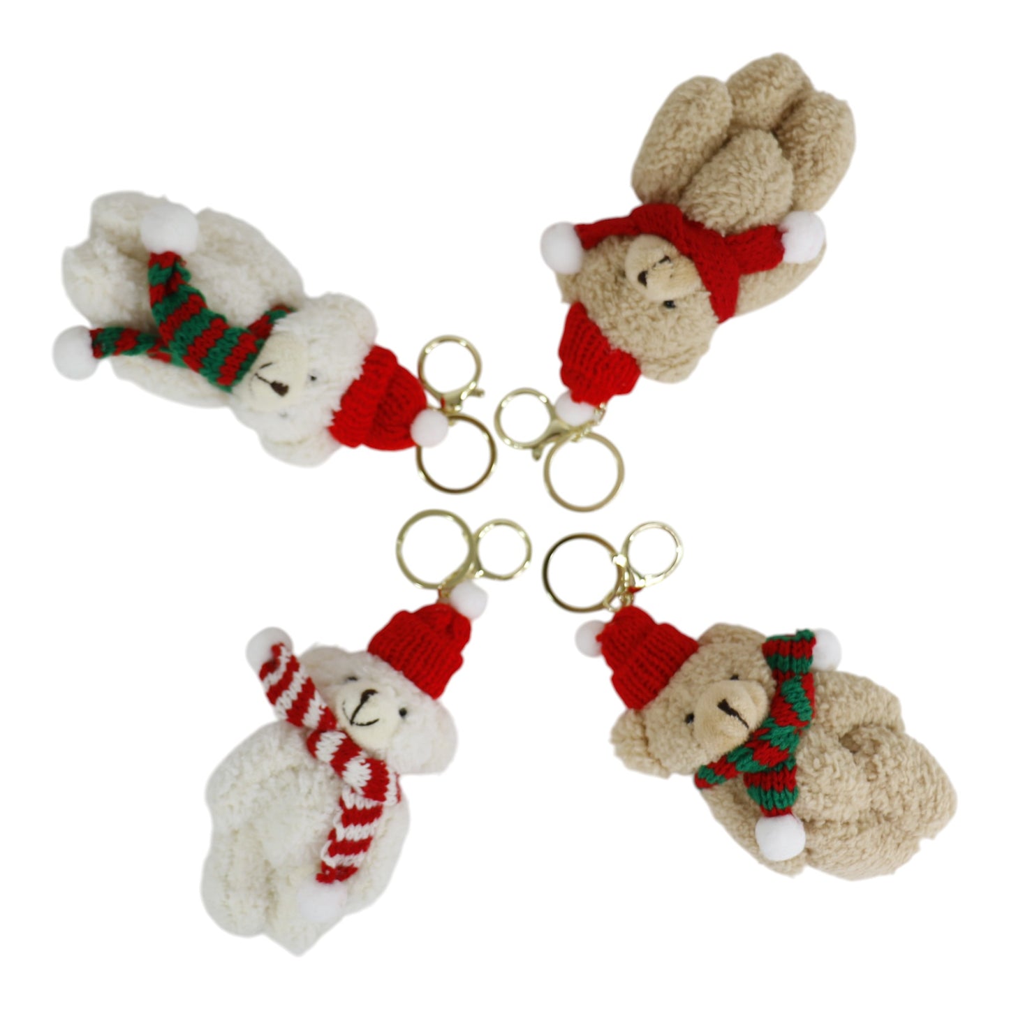 Christmas Muffler Bear Key Chain SS41014-21..(12PC)