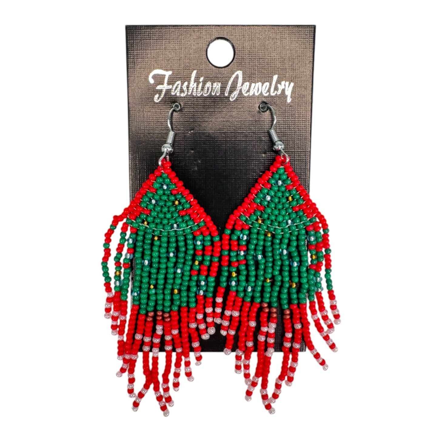 Fringe Christmas Bead Earring ER2829-26. (12PC)