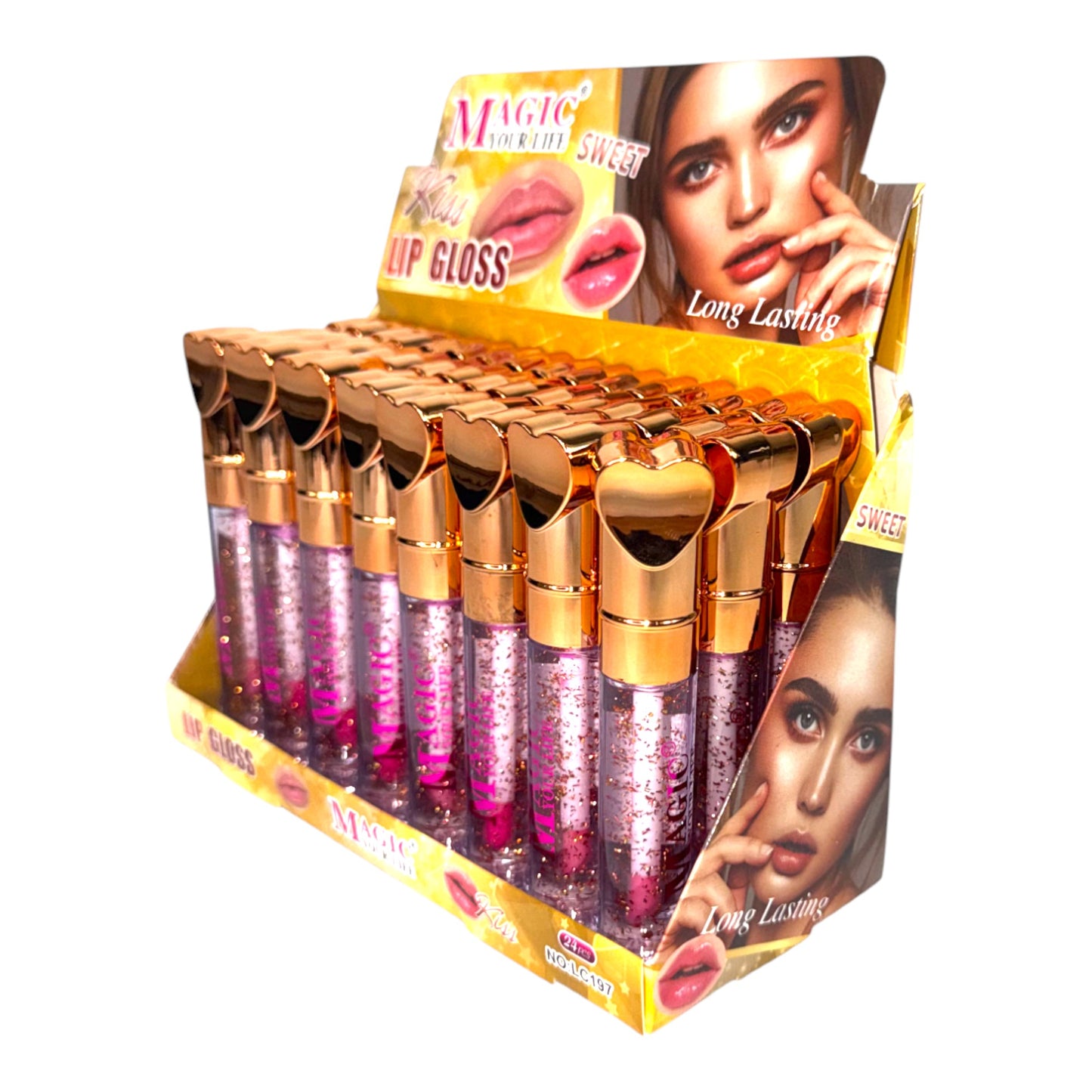 Magic Your Life Heart Lip Gloss LC197. (24PC)