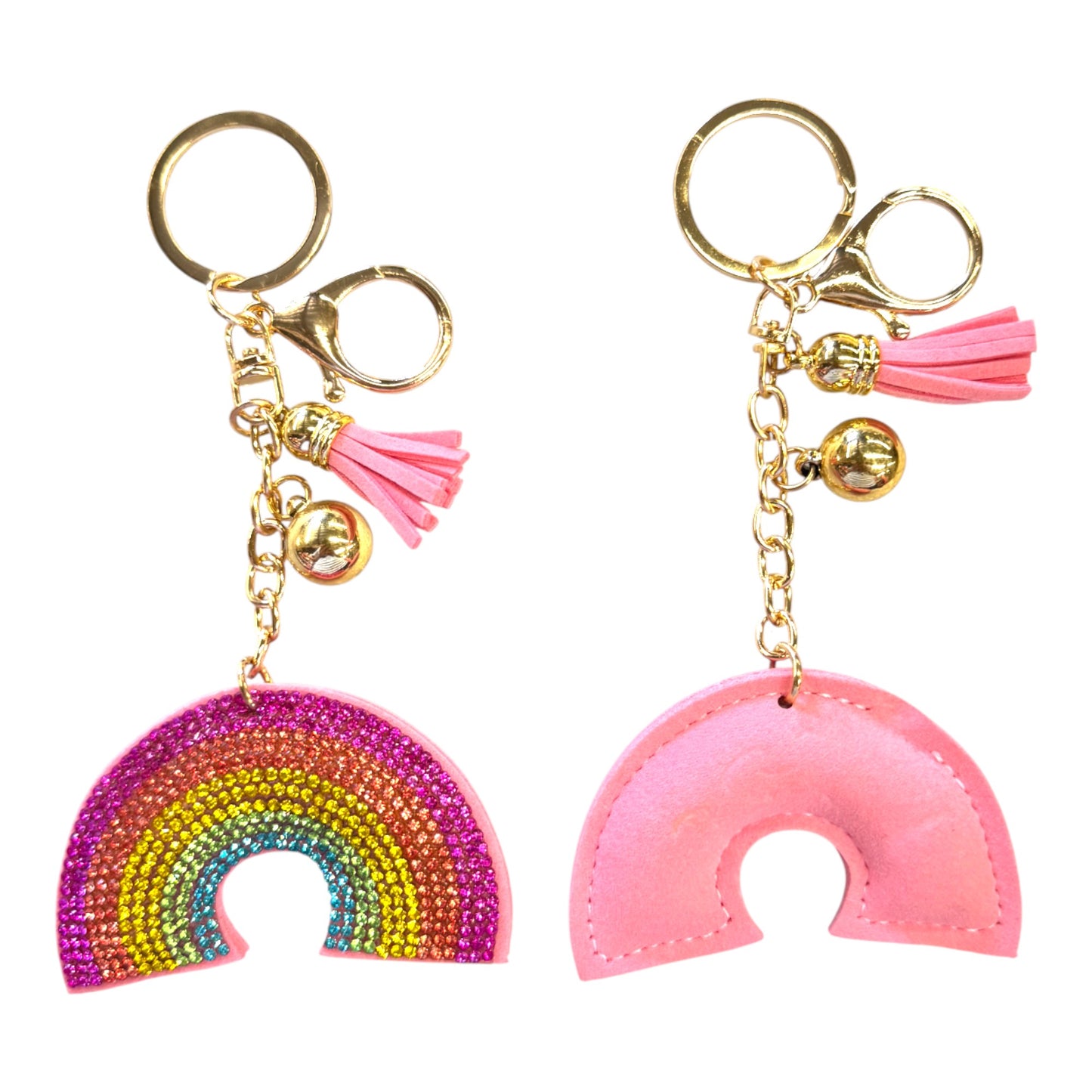 Rhinestone Rainbow Key Chain KC301-19. (12PC)