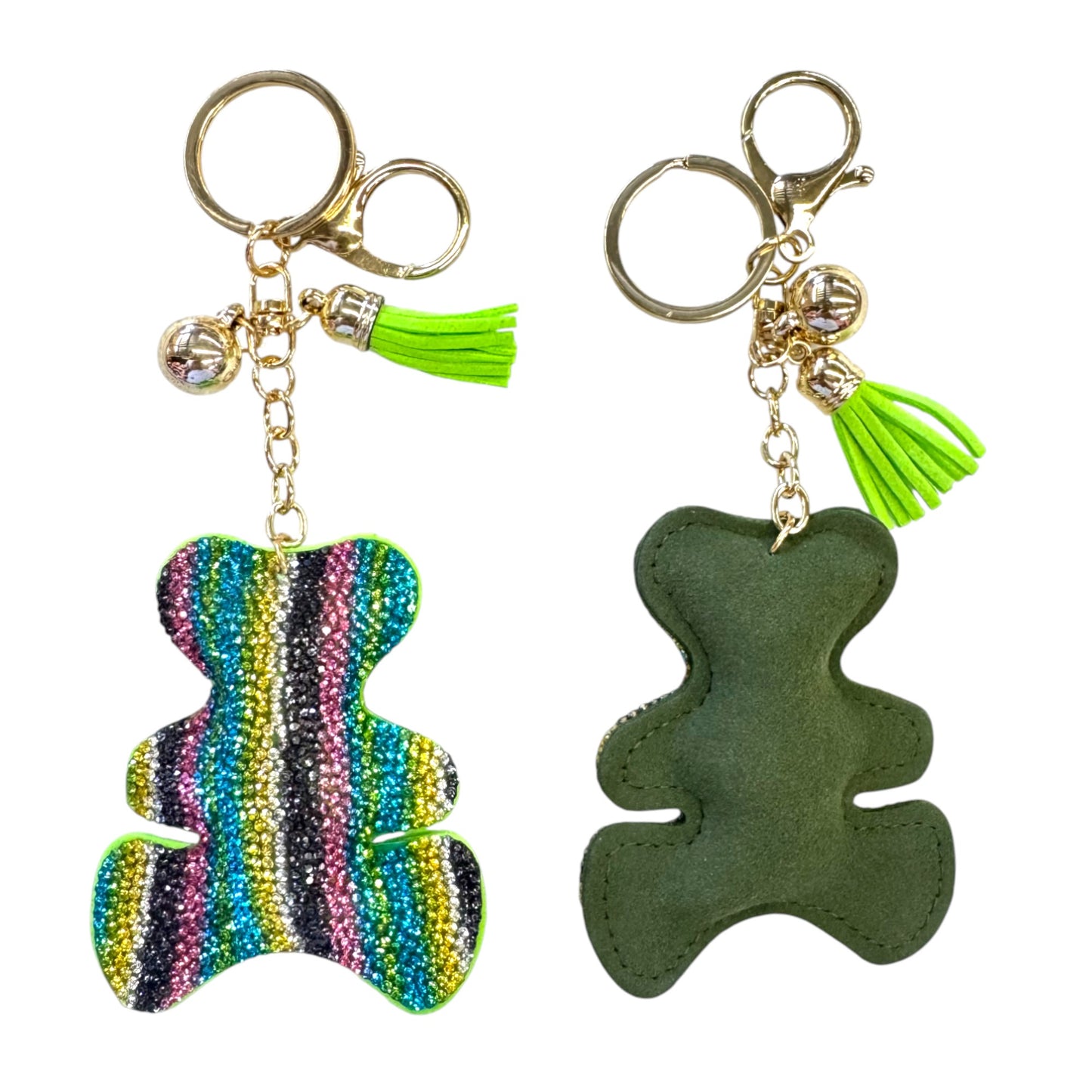 Rhinestone Teddy Bear Key Chain KC824-56. (12PC)