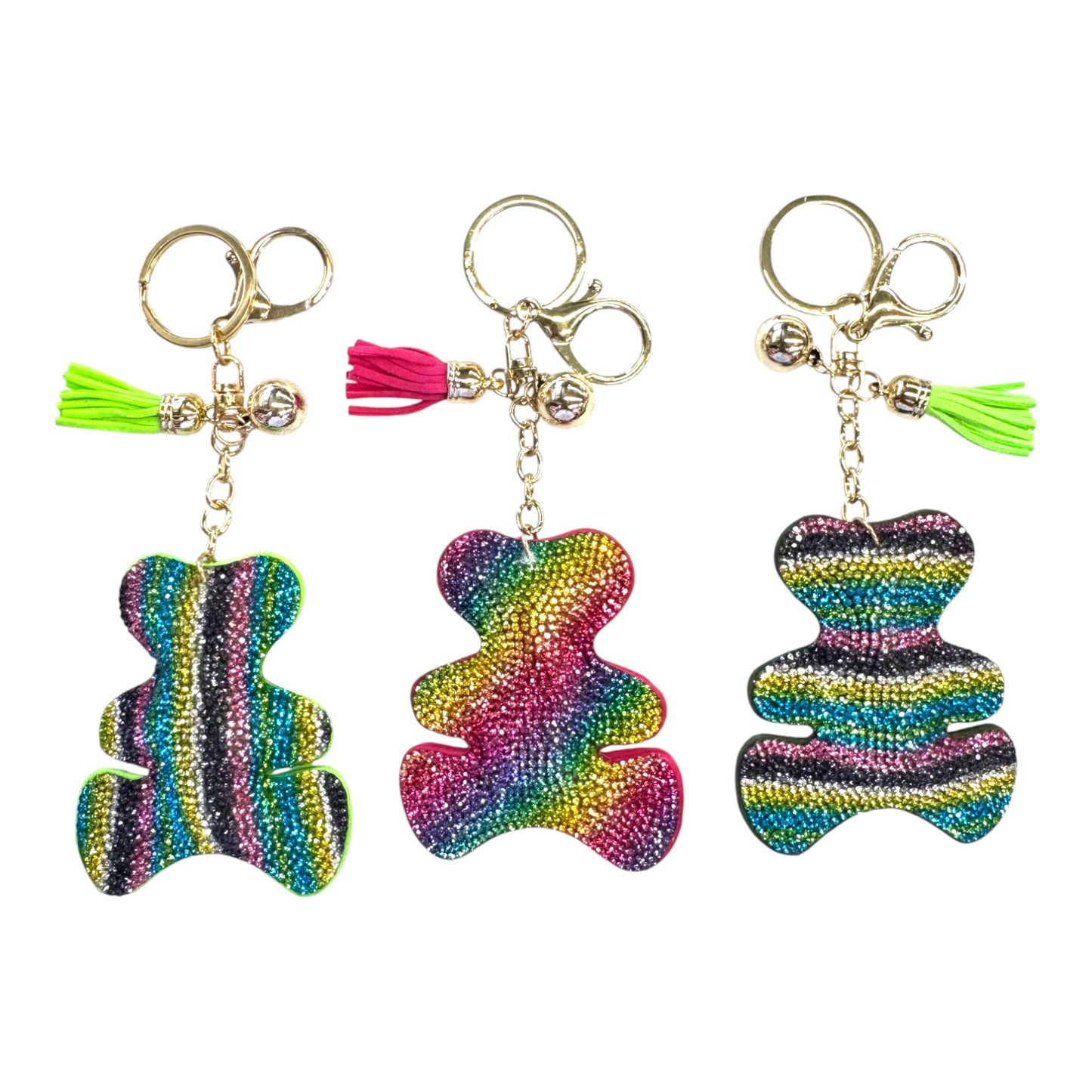 Rhinestone Teddy Bear Key Chain KC824-56. (12PC)