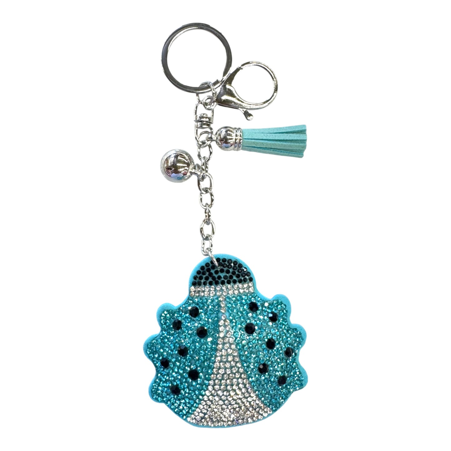 Rhinestone Ladybug Key Chain KC301-17. (12PC)