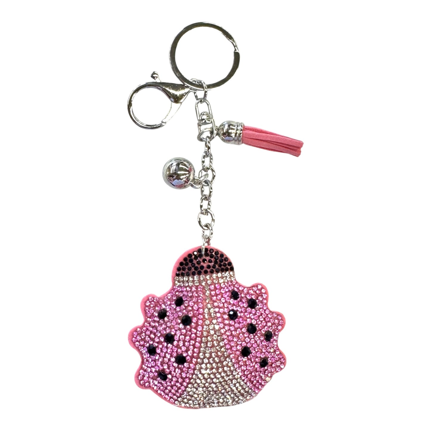 Rhinestone Ladybug Key Chain KC301-17. (12PC)
